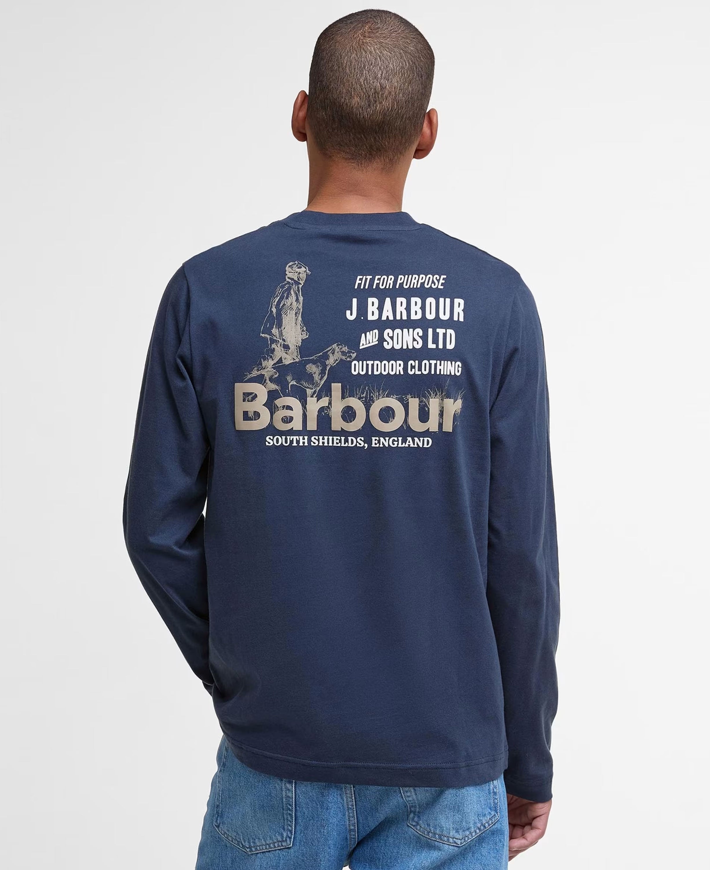 Pointer Long Sleeve Graphic T-Shirt - Navy