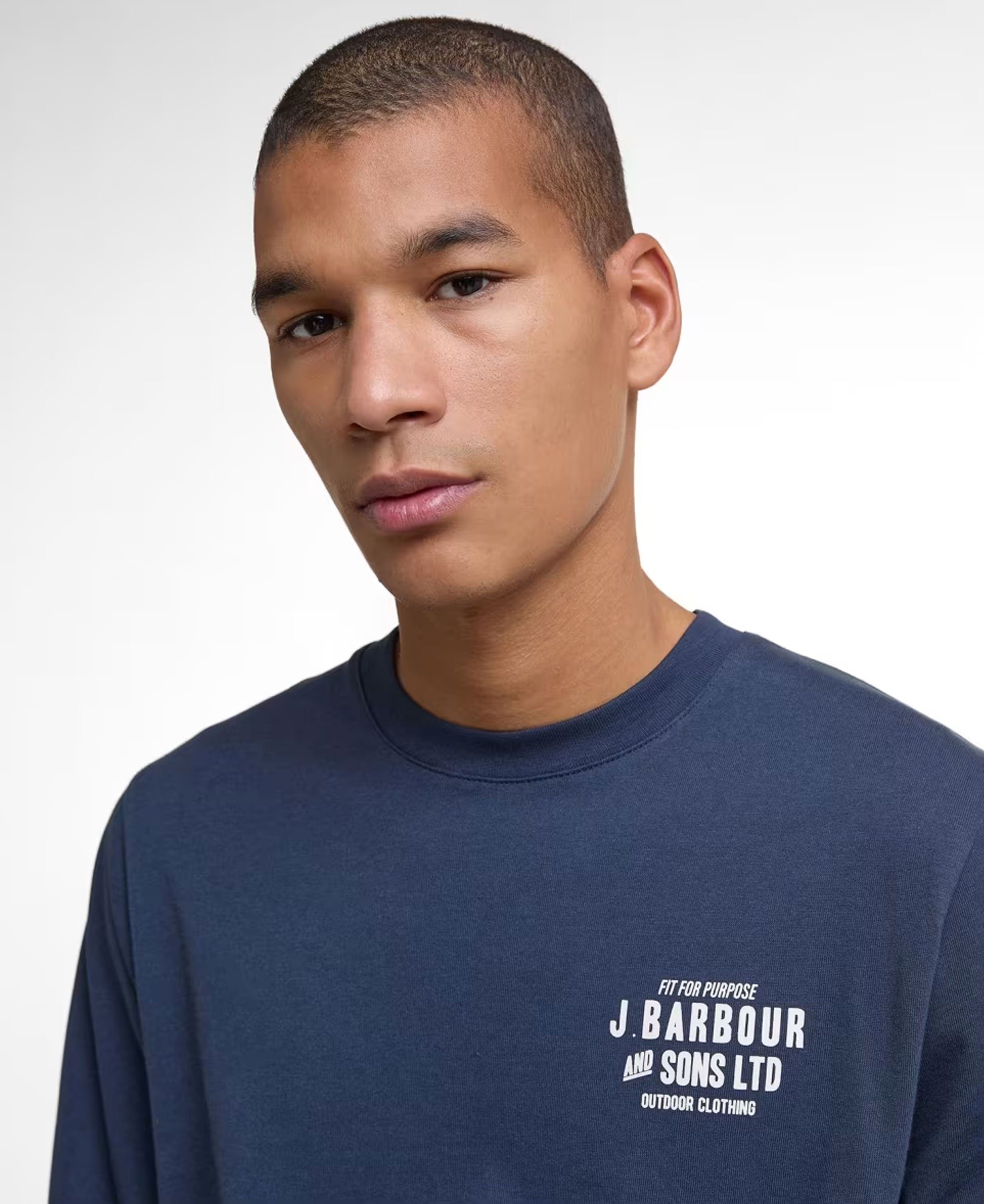 Pointer Long Sleeve Graphic T-Shirt - Navy