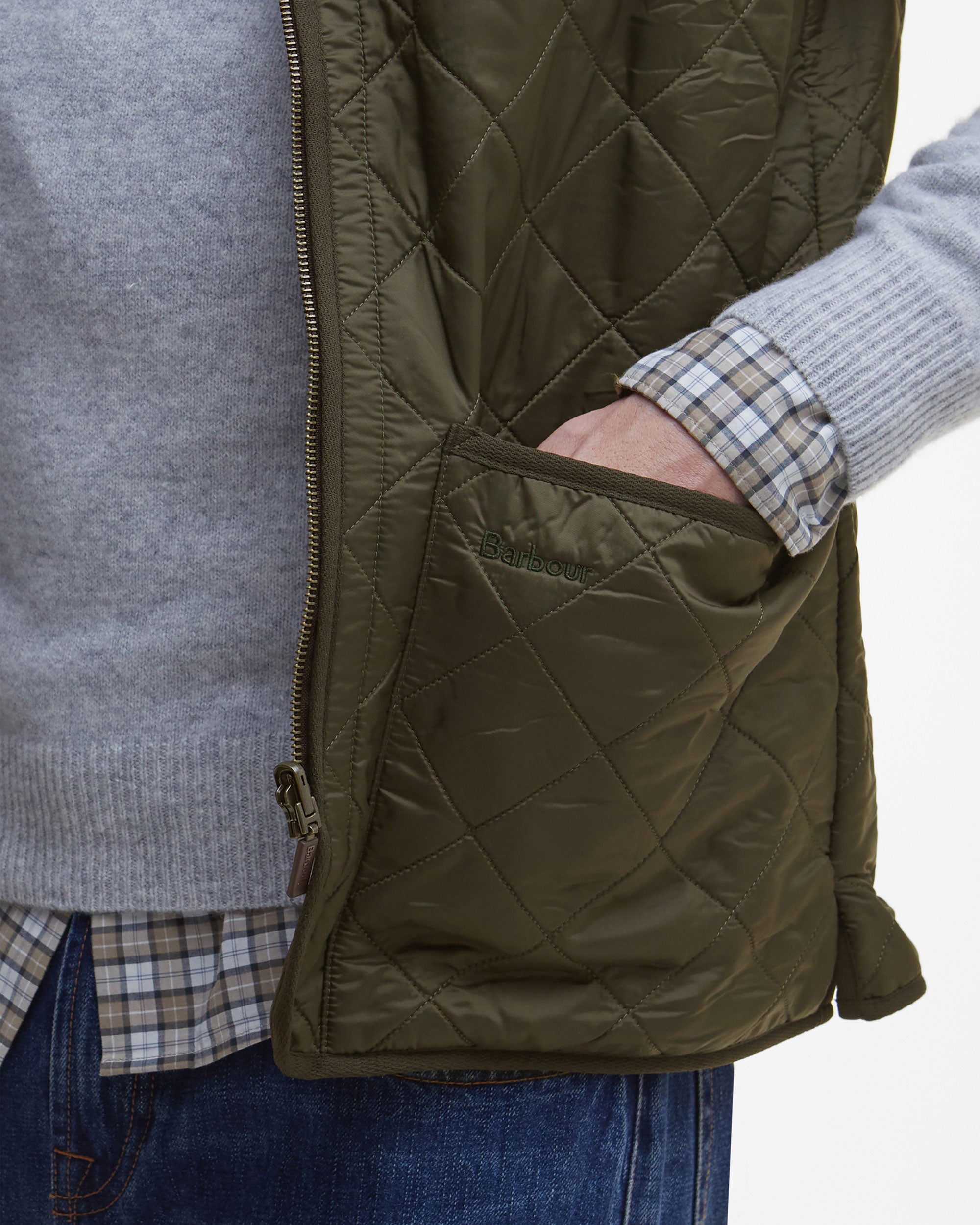 Polarquilt Waistcoat/Zip-In Liner - Olive