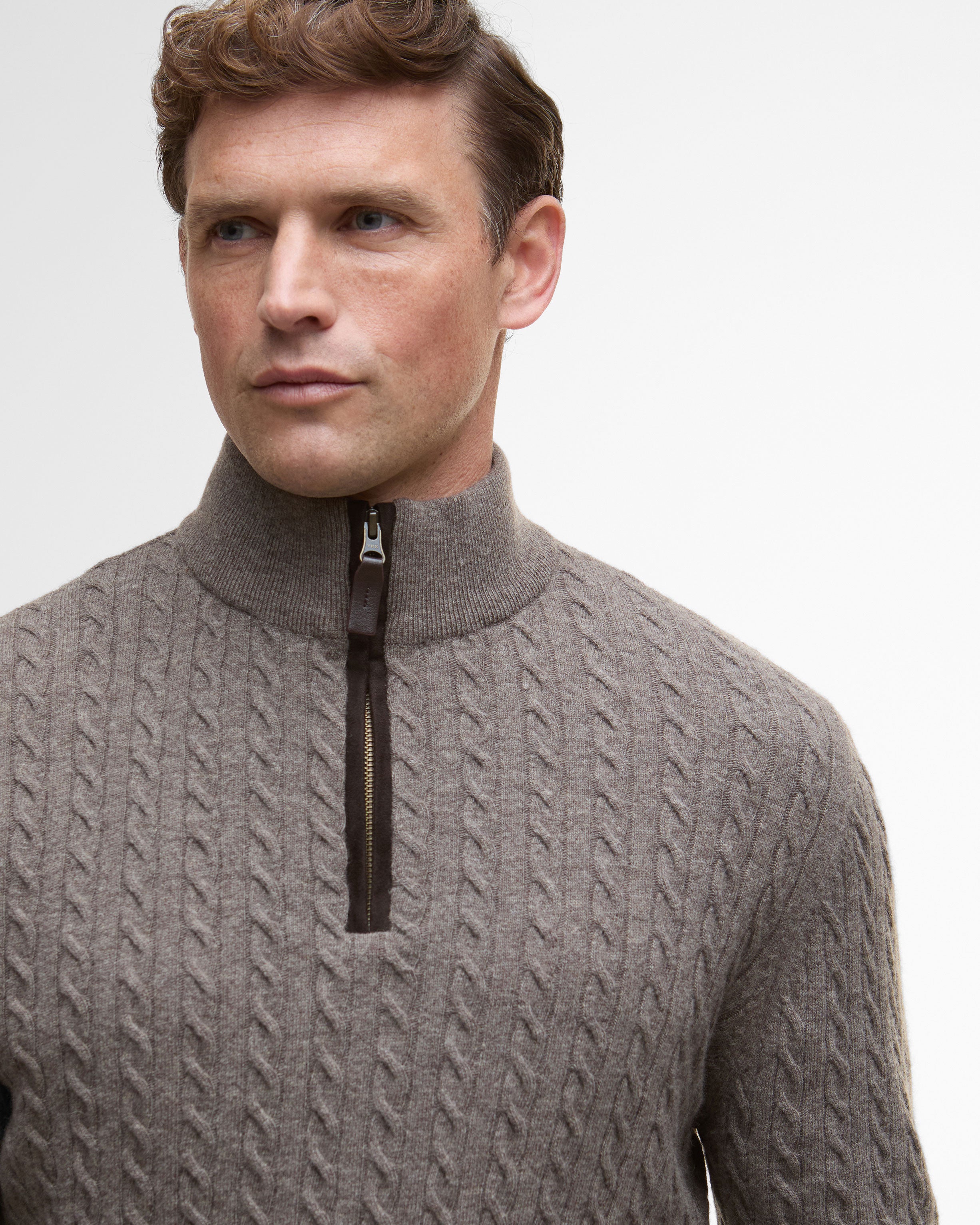 Ramsden Half Zip Knitted Jumper - Military Marl
