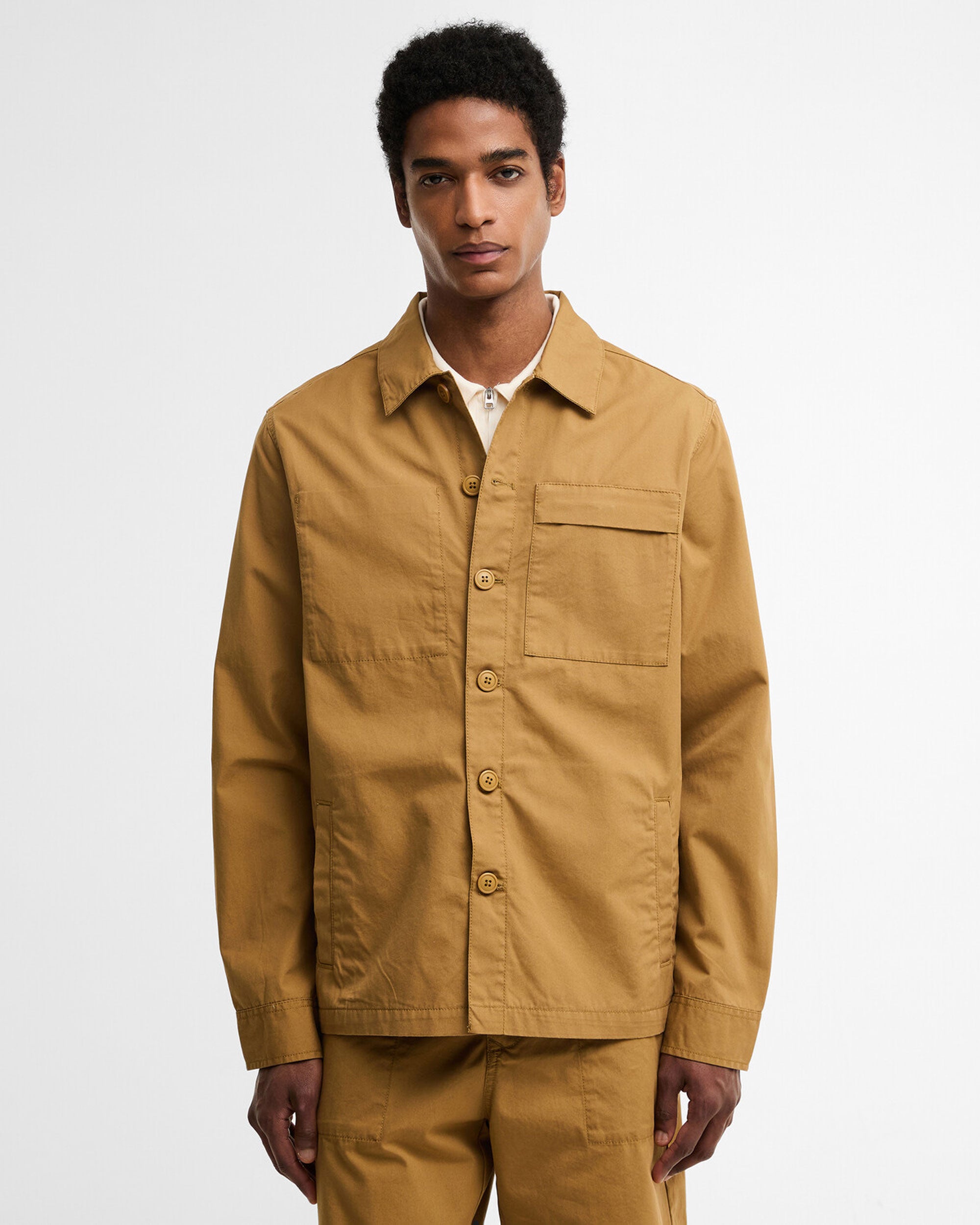 Sherburn Cotton Overshirt - Camel