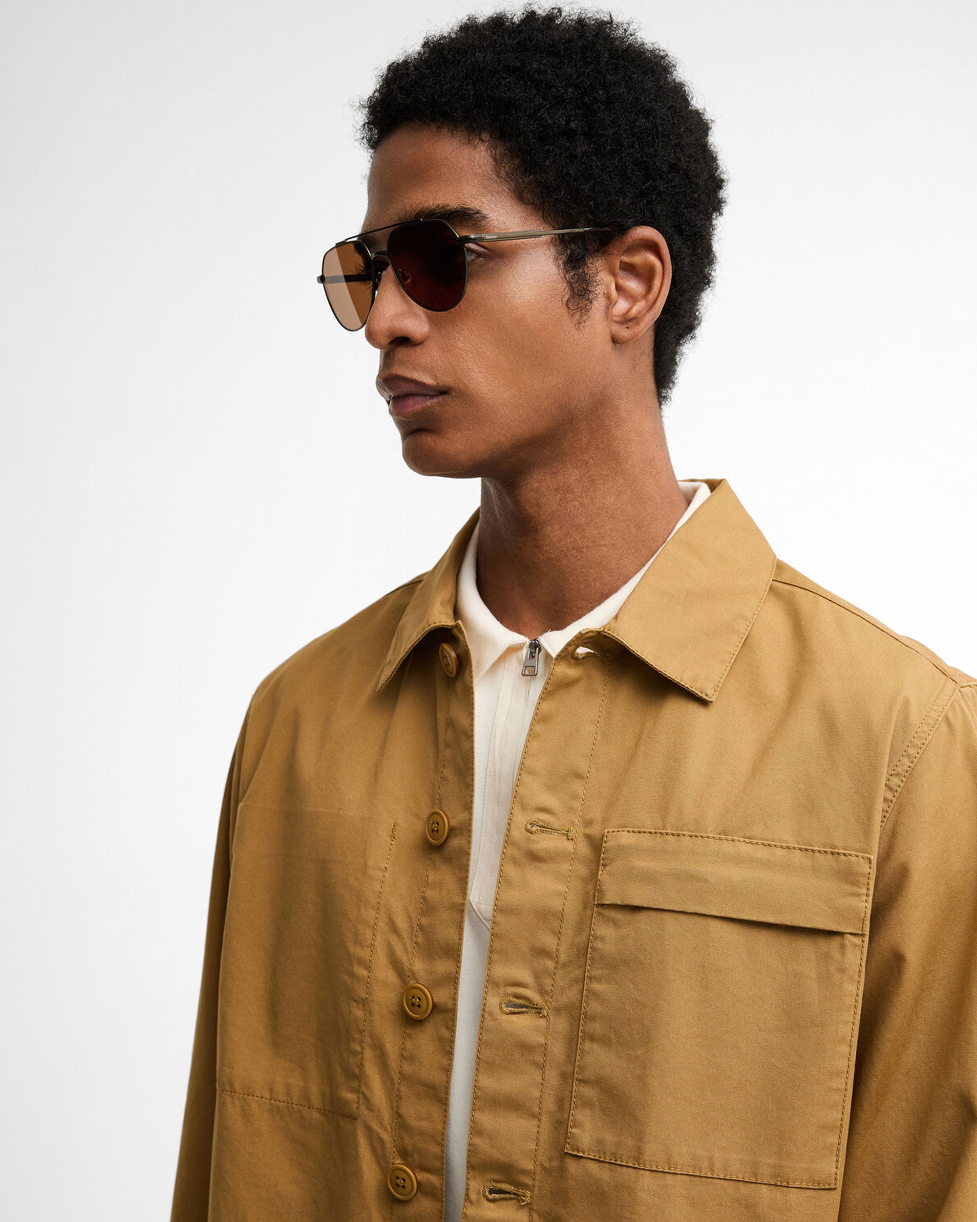 Sherburn Cotton Overshirt - Camel