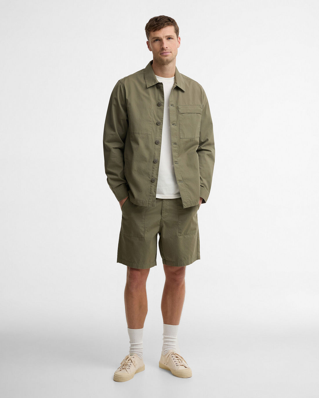 Sherburn Cotton Short - Dusty Olive