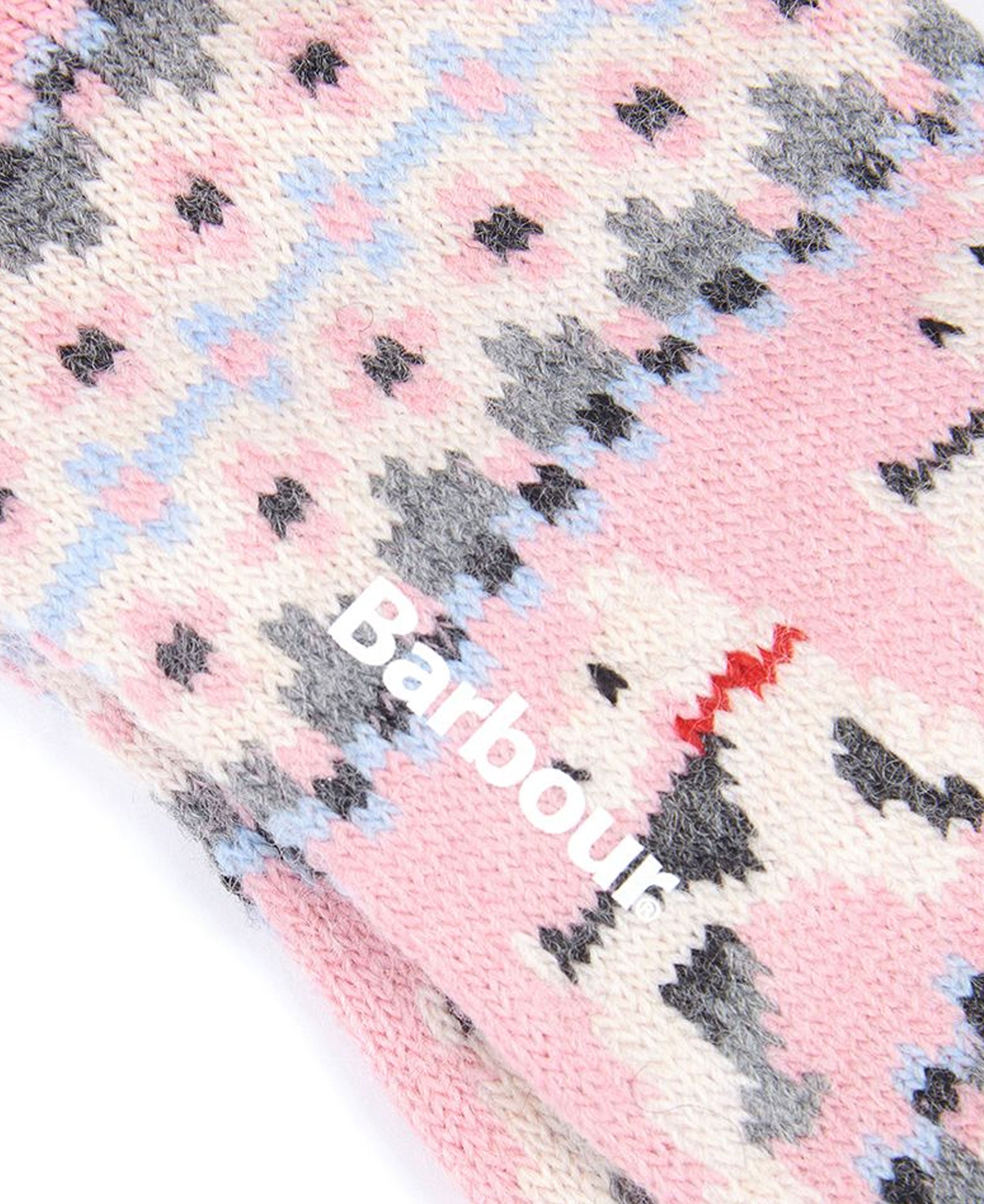 Terrier Fair Isle Socks - Pink