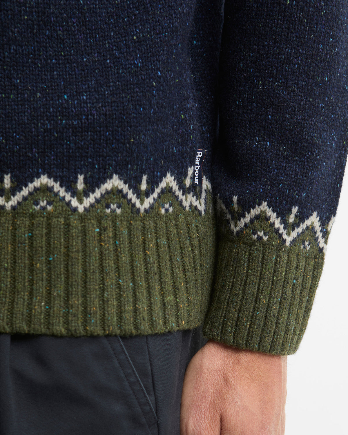 Tisbury Fairisle Crew Neck - Olive