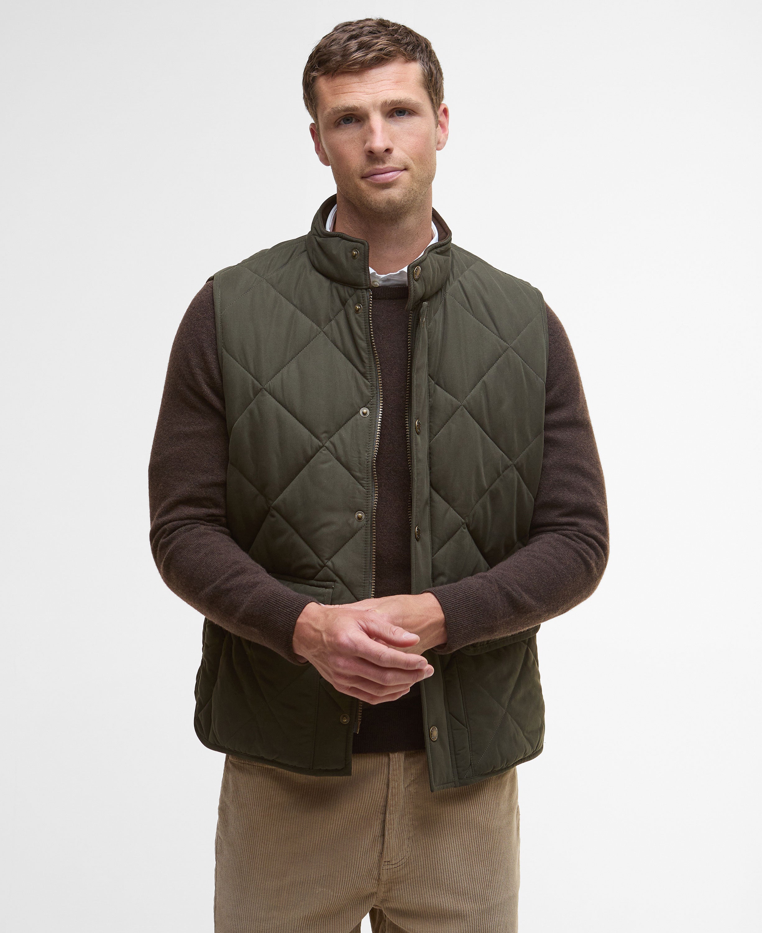 Winter Lowerdale Quilted Gilet - Dark Olive