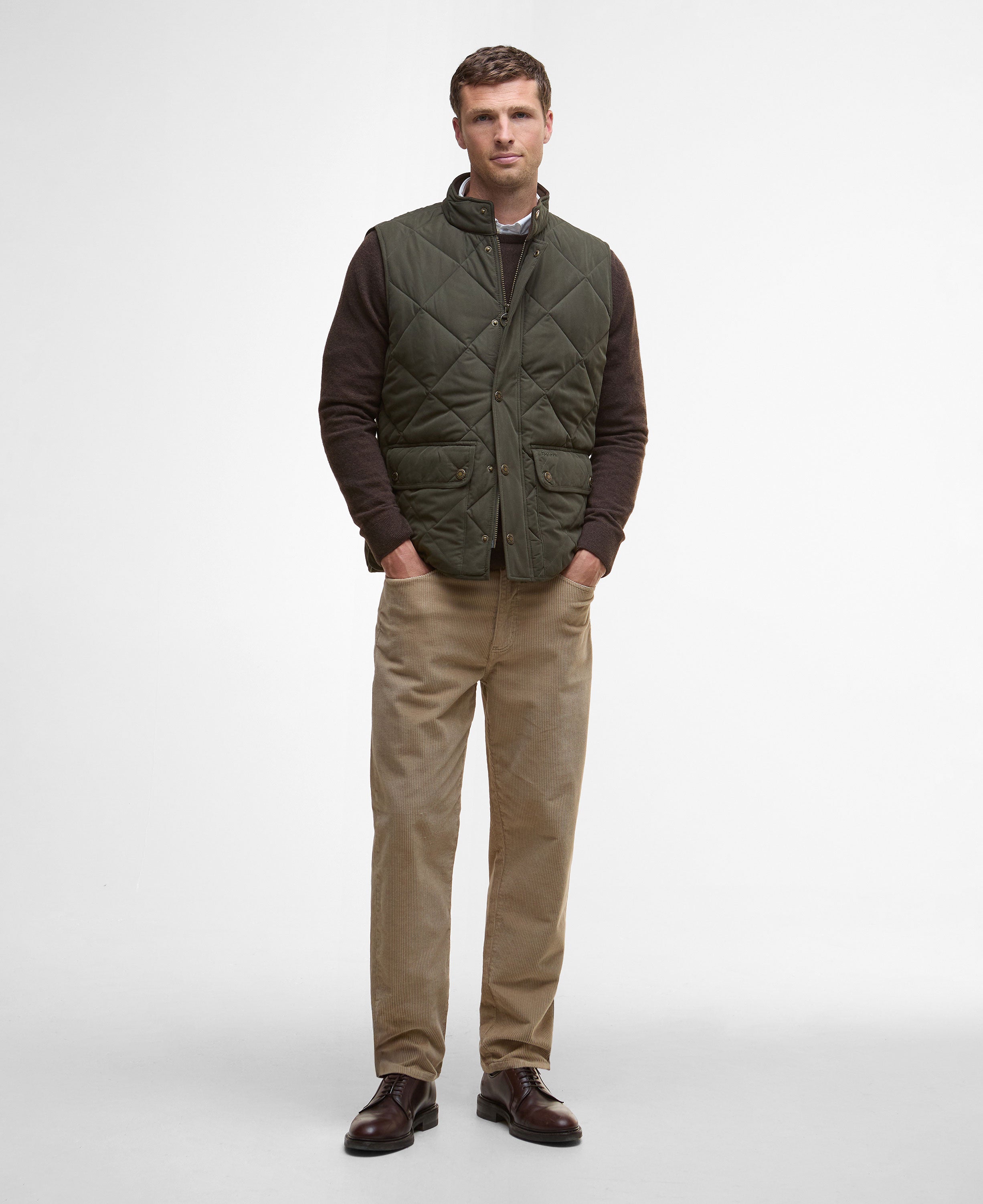 Winter Lowerdale Quilted Gilet - Dark Olive