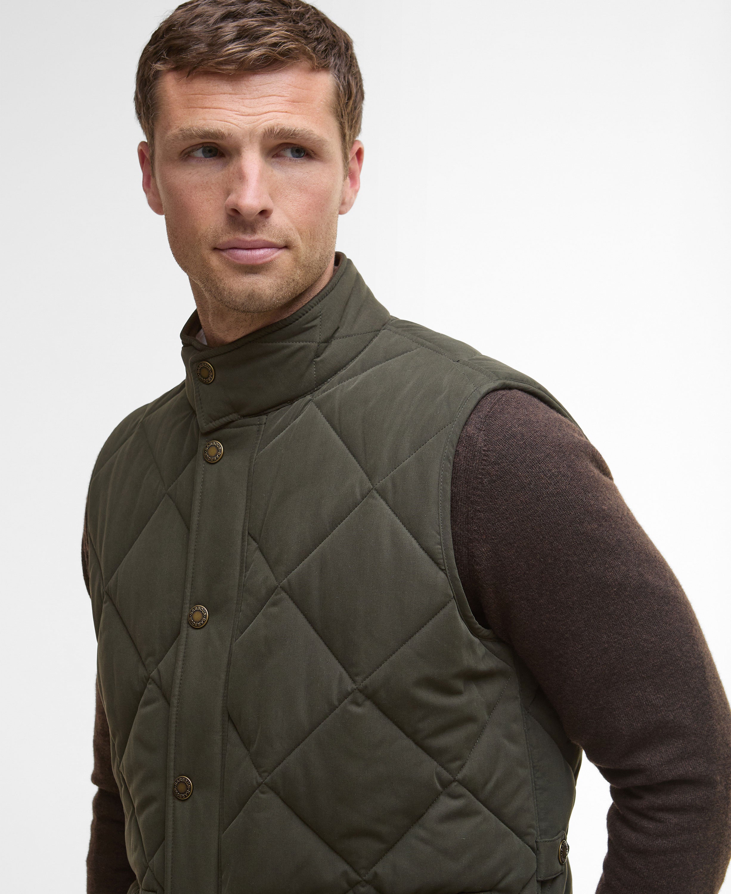 Winter Lowerdale Quilted Gilet - Dark Olive