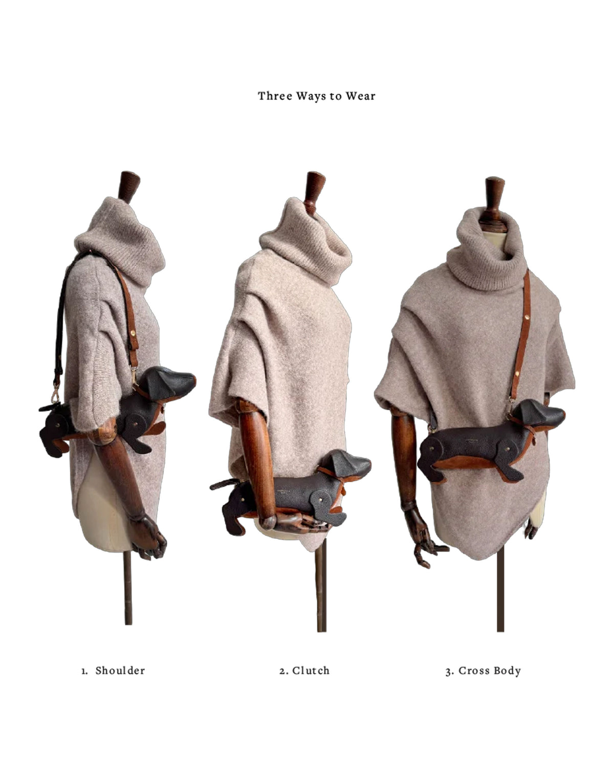 Hugo Sausage Dog Bag - Mink