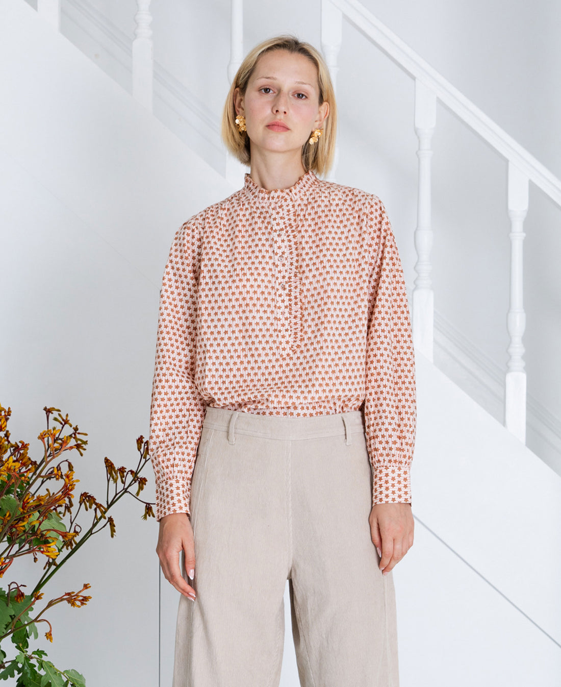 Anais Shirt - Cinnamon/Blush