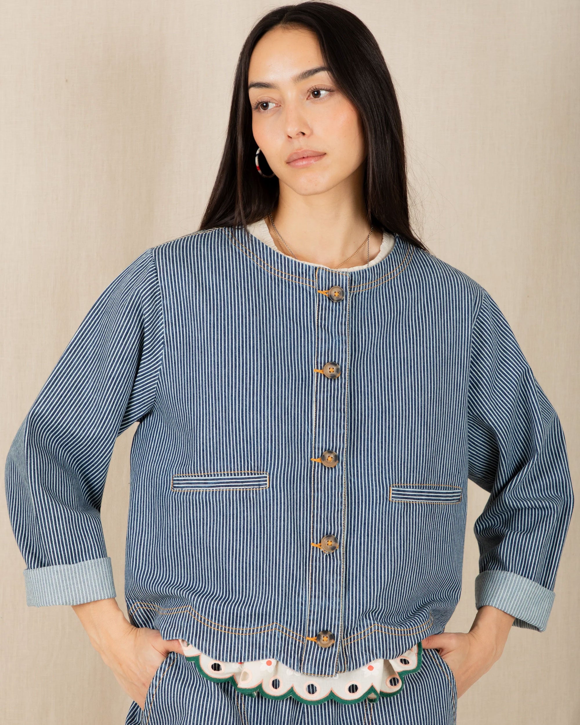 Marie Jacket - Ticking