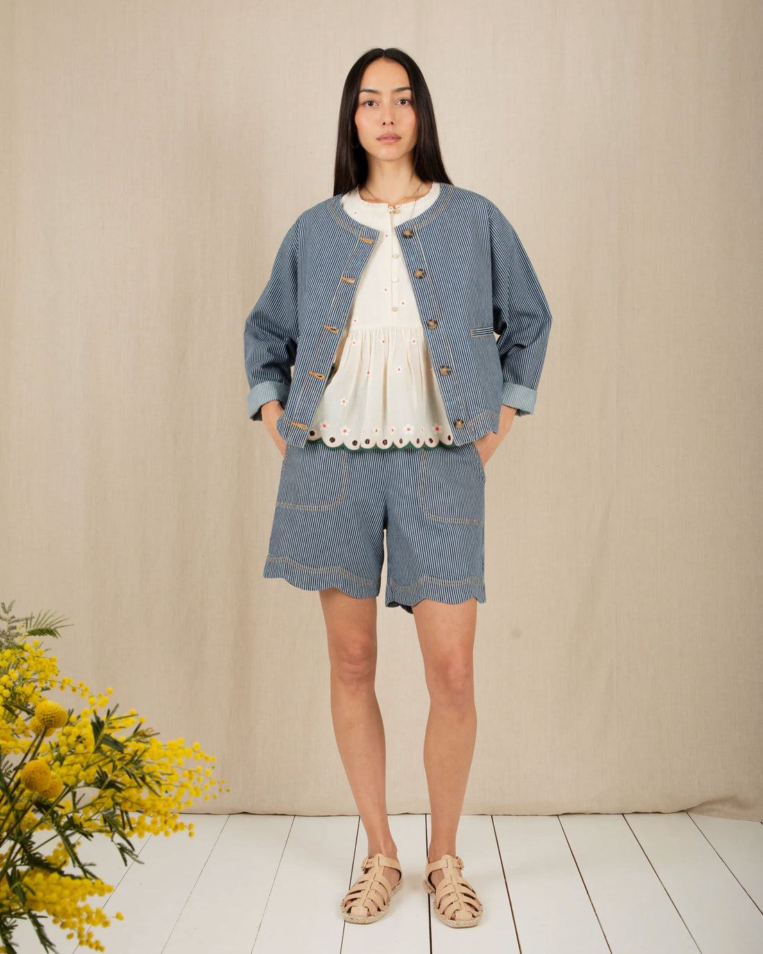 Marie Jacket - Ticking