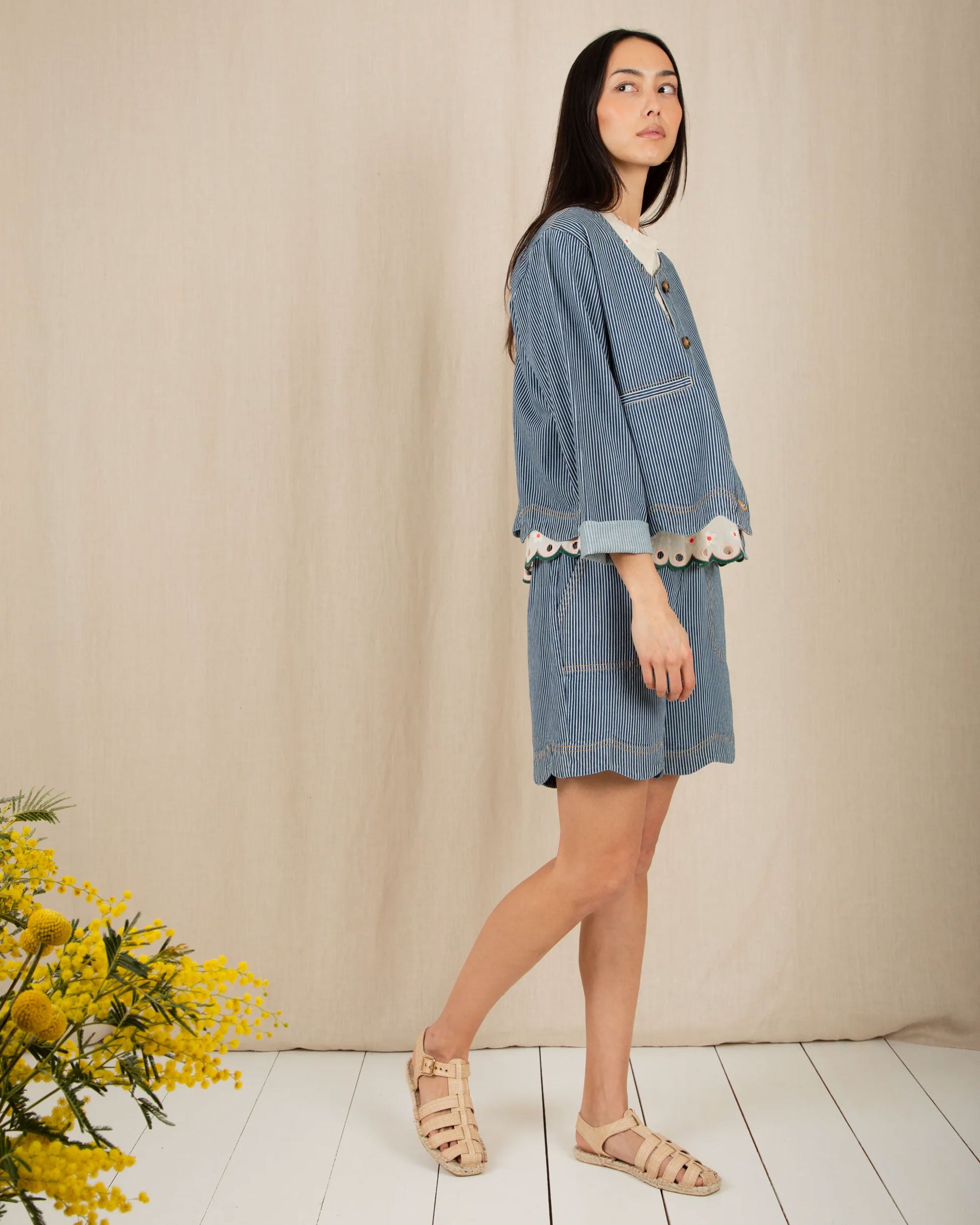 Marie Jacket - Ticking