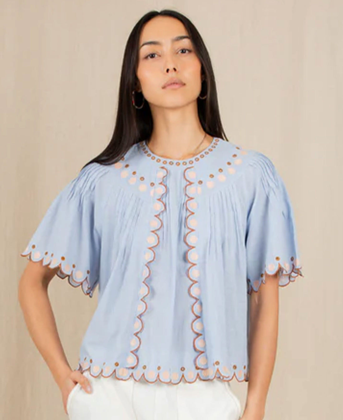 Flora Top - Blue