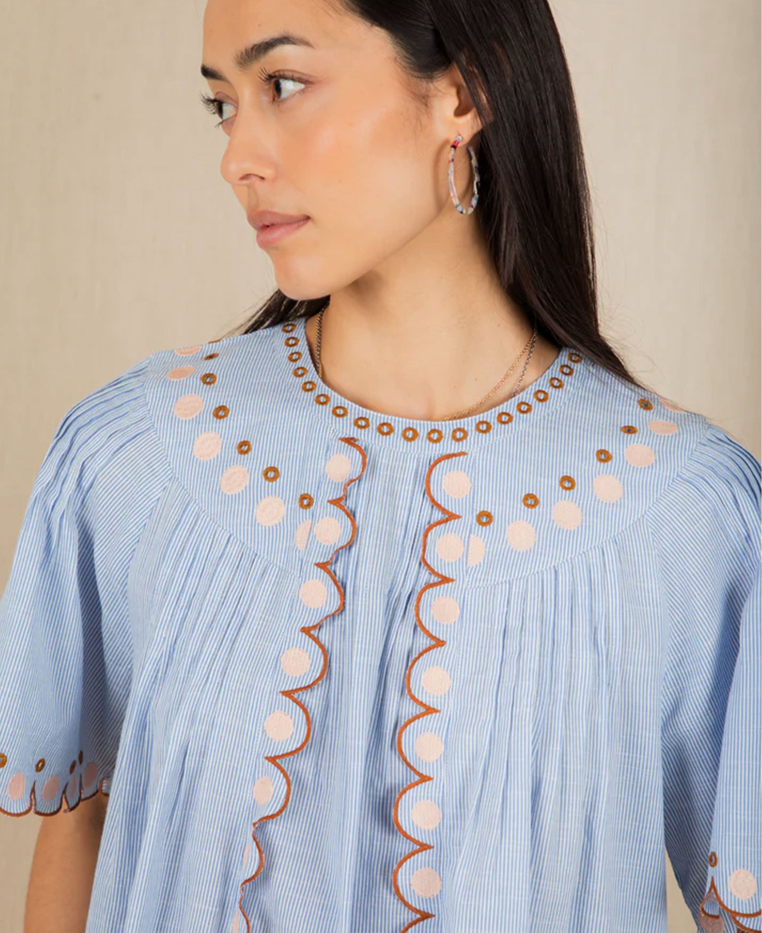 Flora Top - Blue