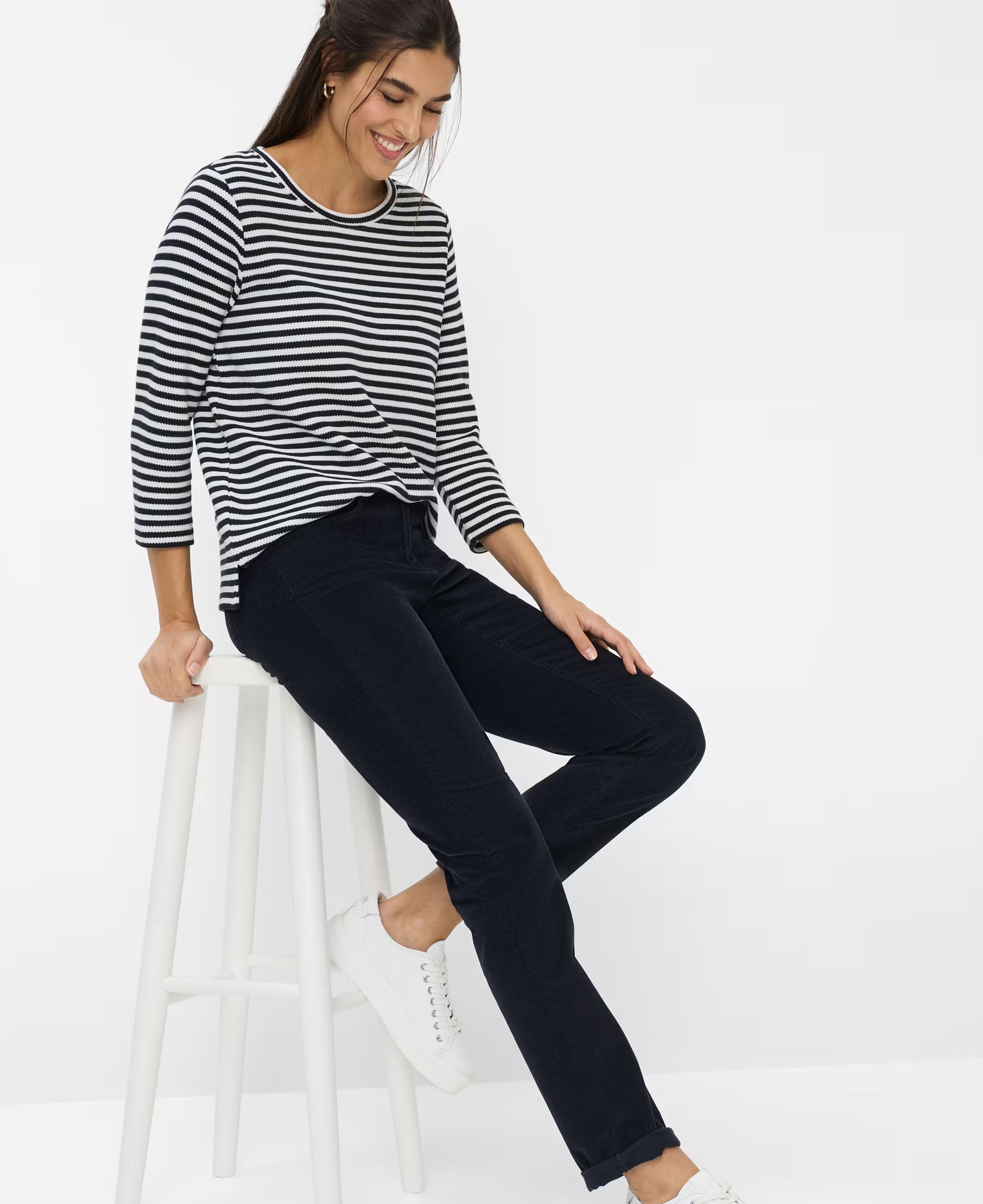 Mary Corduroy Trousers - Navy