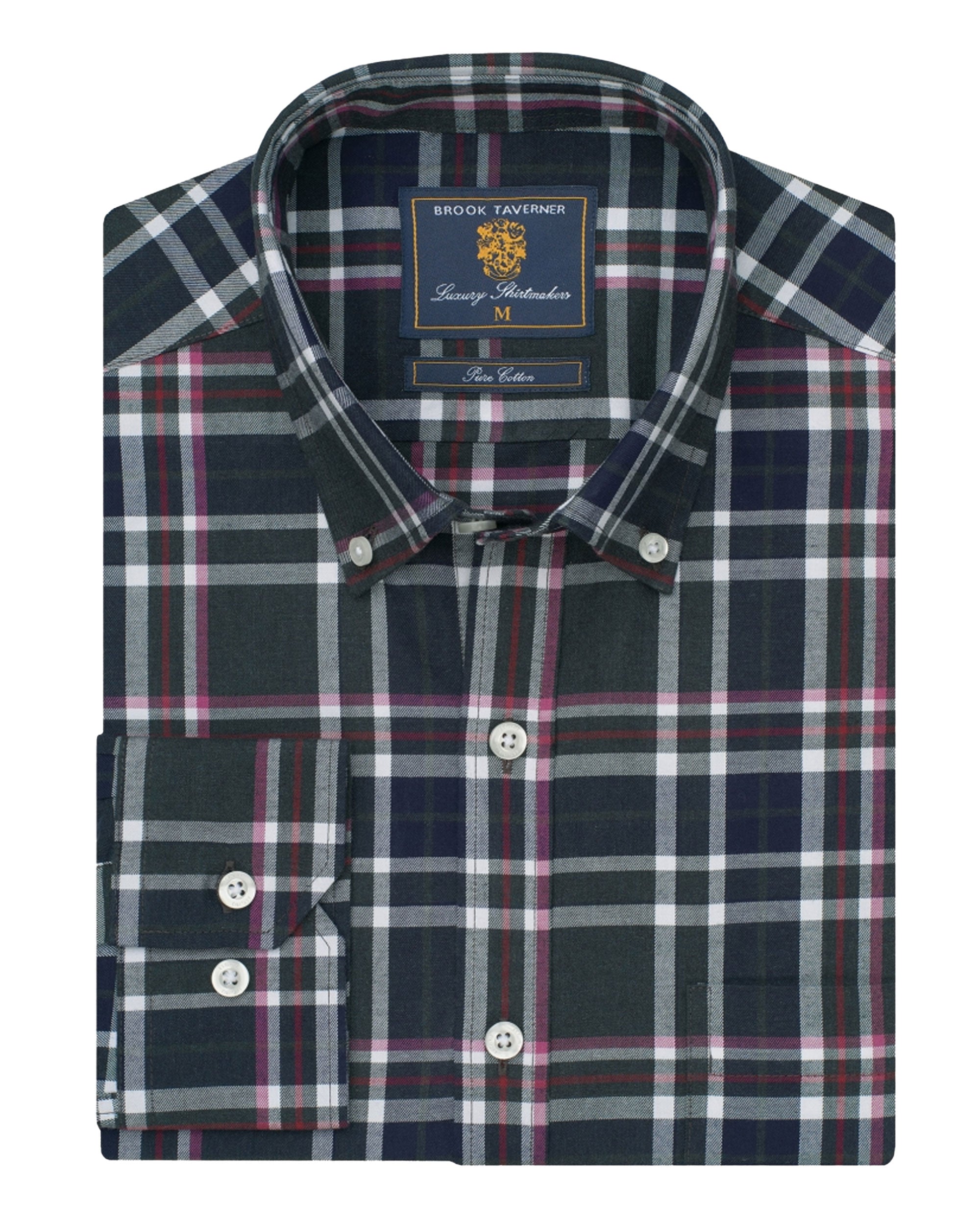 Melange Check Shirt - Dark Green