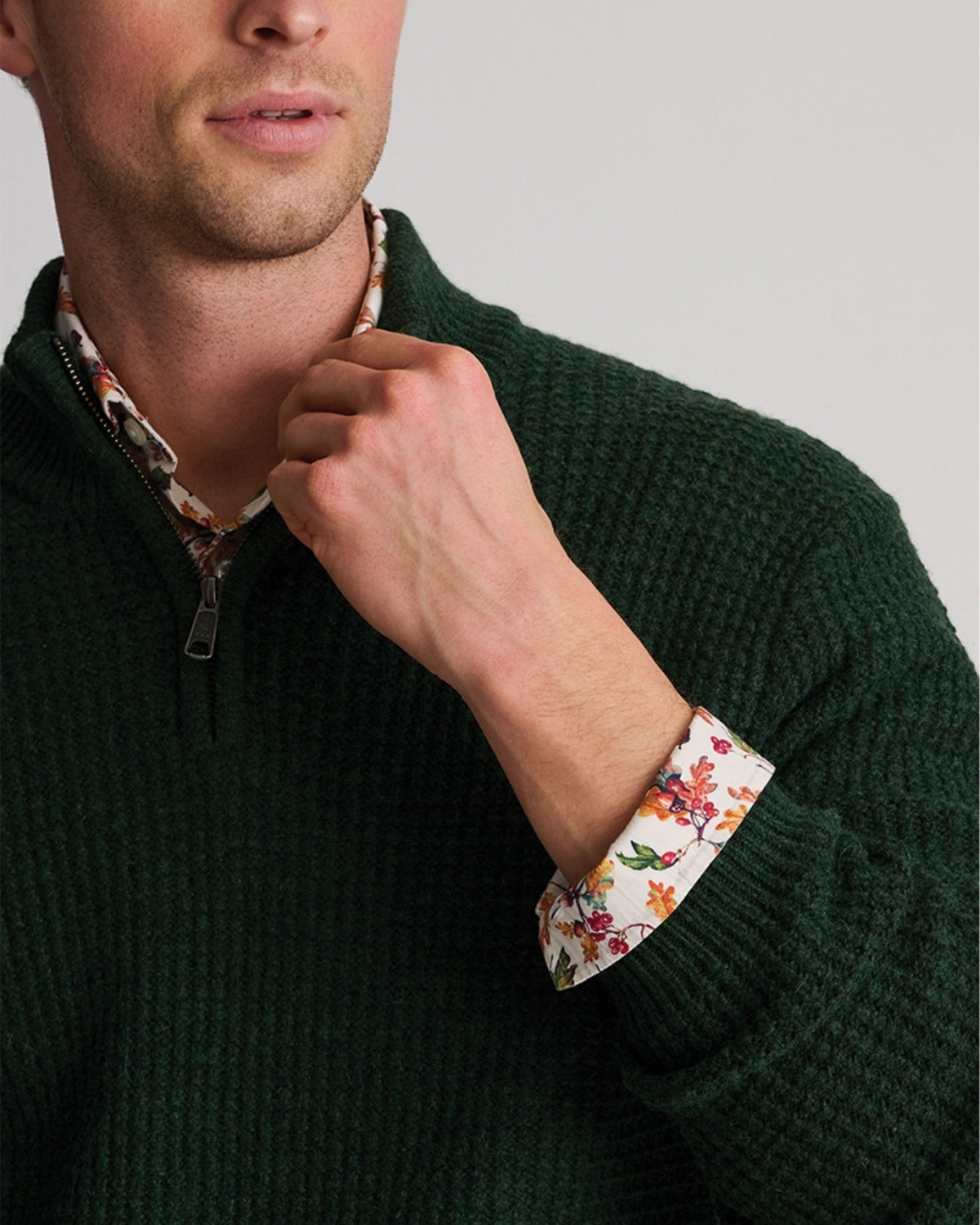 Acorn Print Cotton Shirt - Ecru