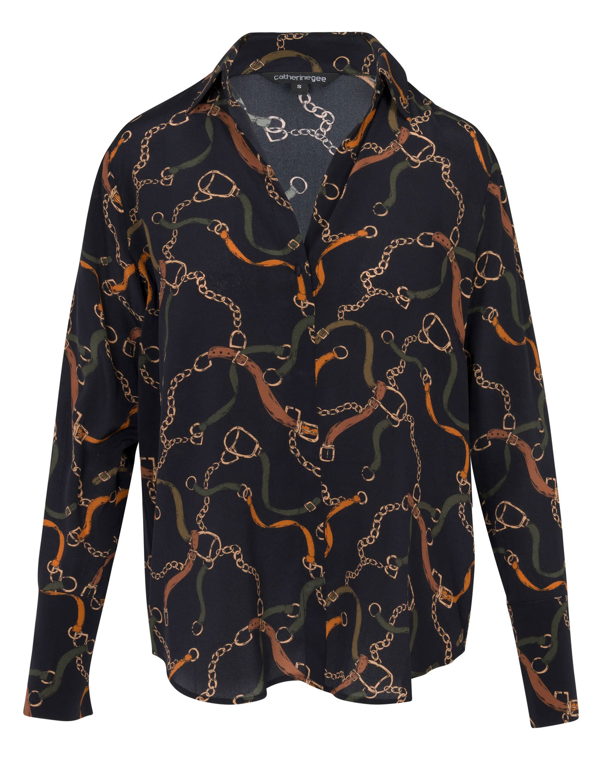 Daria French Cuff Silk Blouse - Wellington