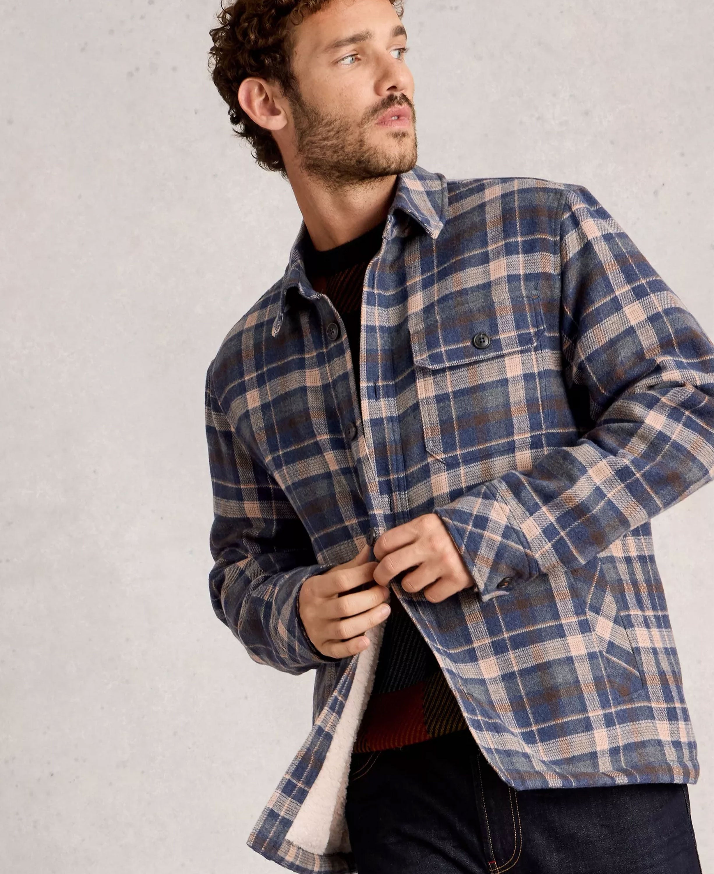 Check Borg Trucker - Blue Multi