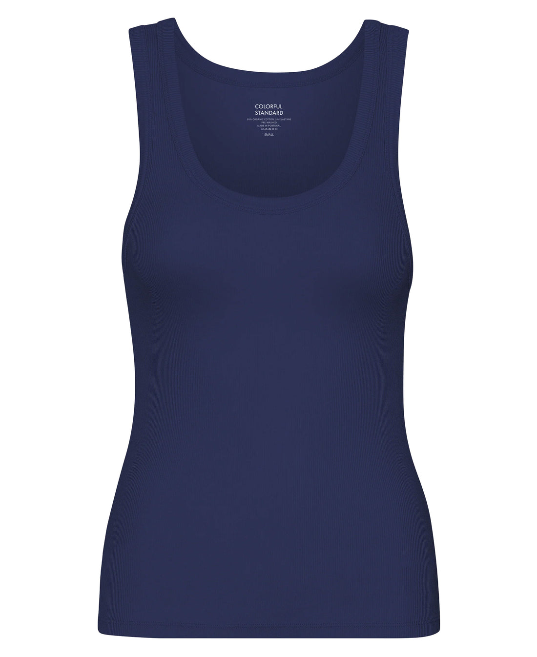 Organic Rib Tank Top - Marine Blue