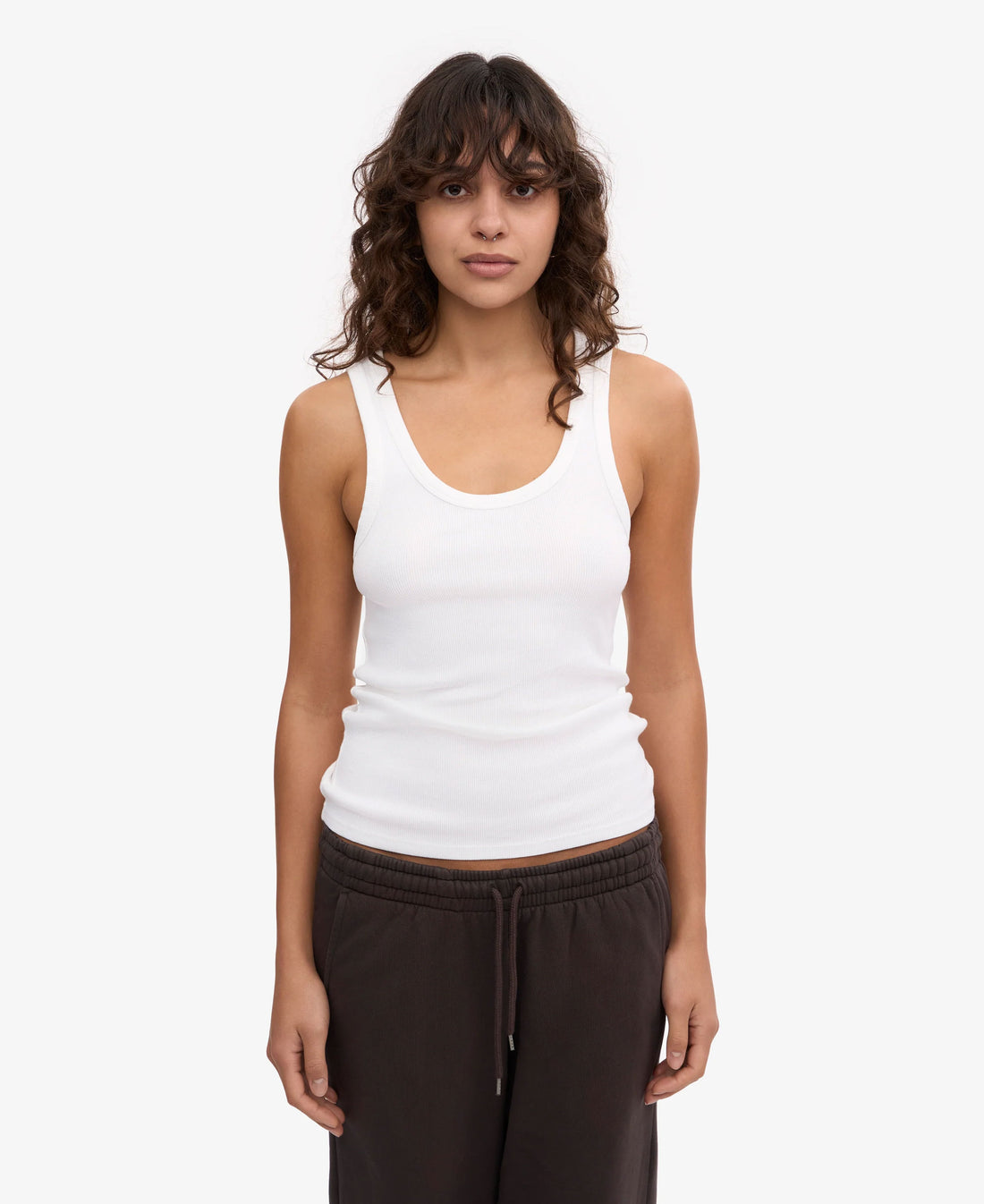 Organic Rib Tank Top - Optical White