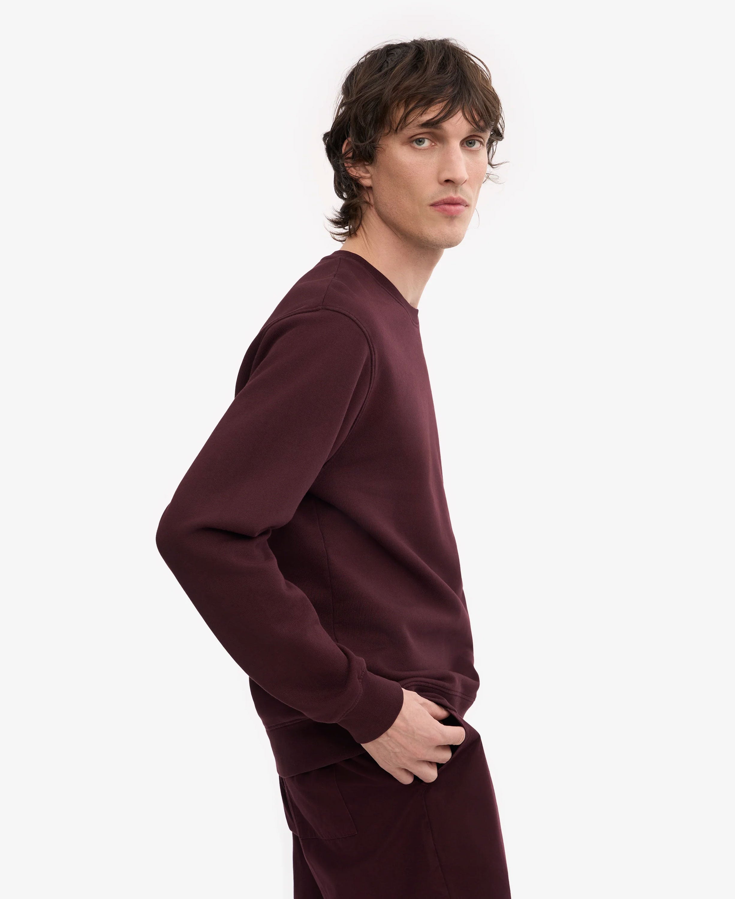 Classic Organic Crew - Oxblood Red