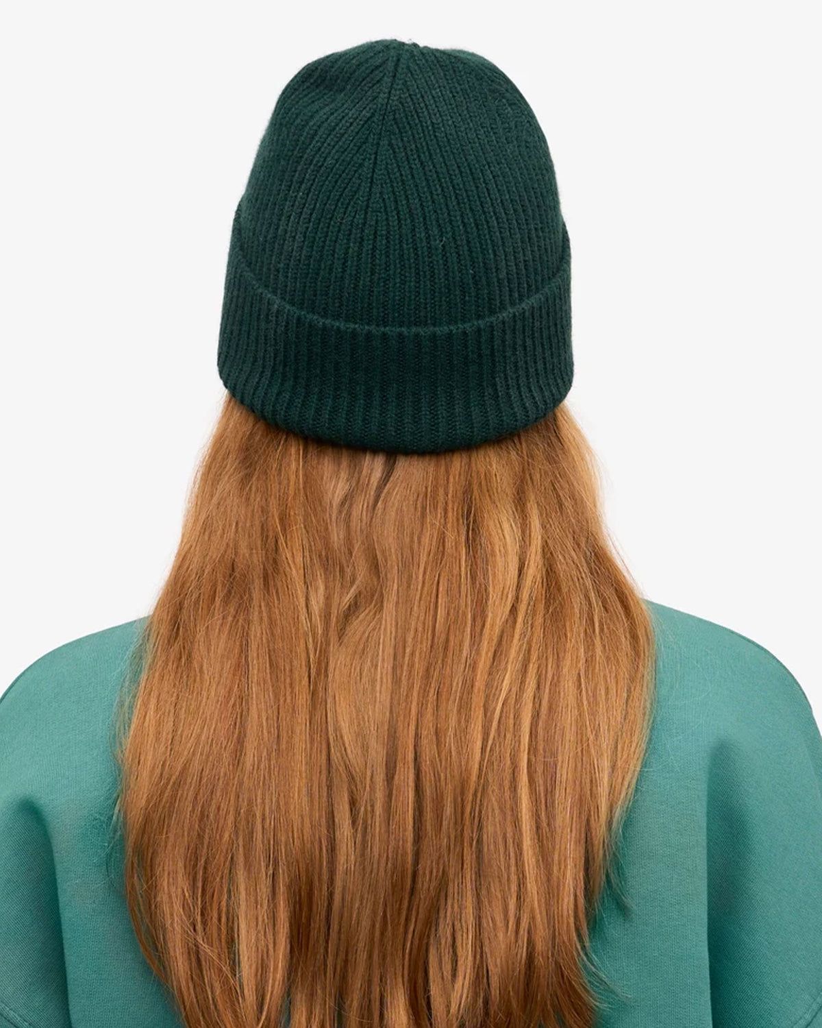 Merino Wool Beanie - Emerald Green