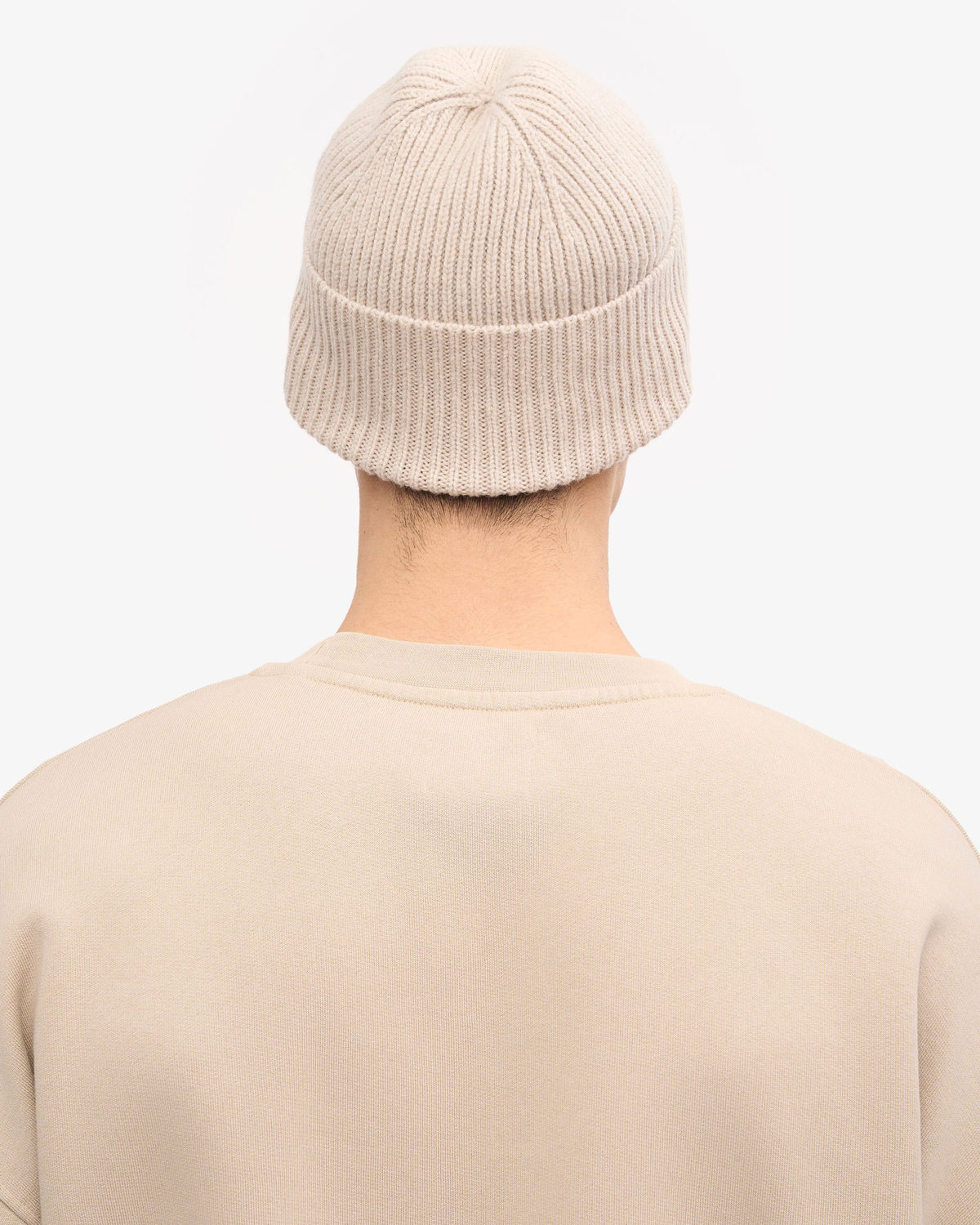 Merino Wool Beanie - Ivory White