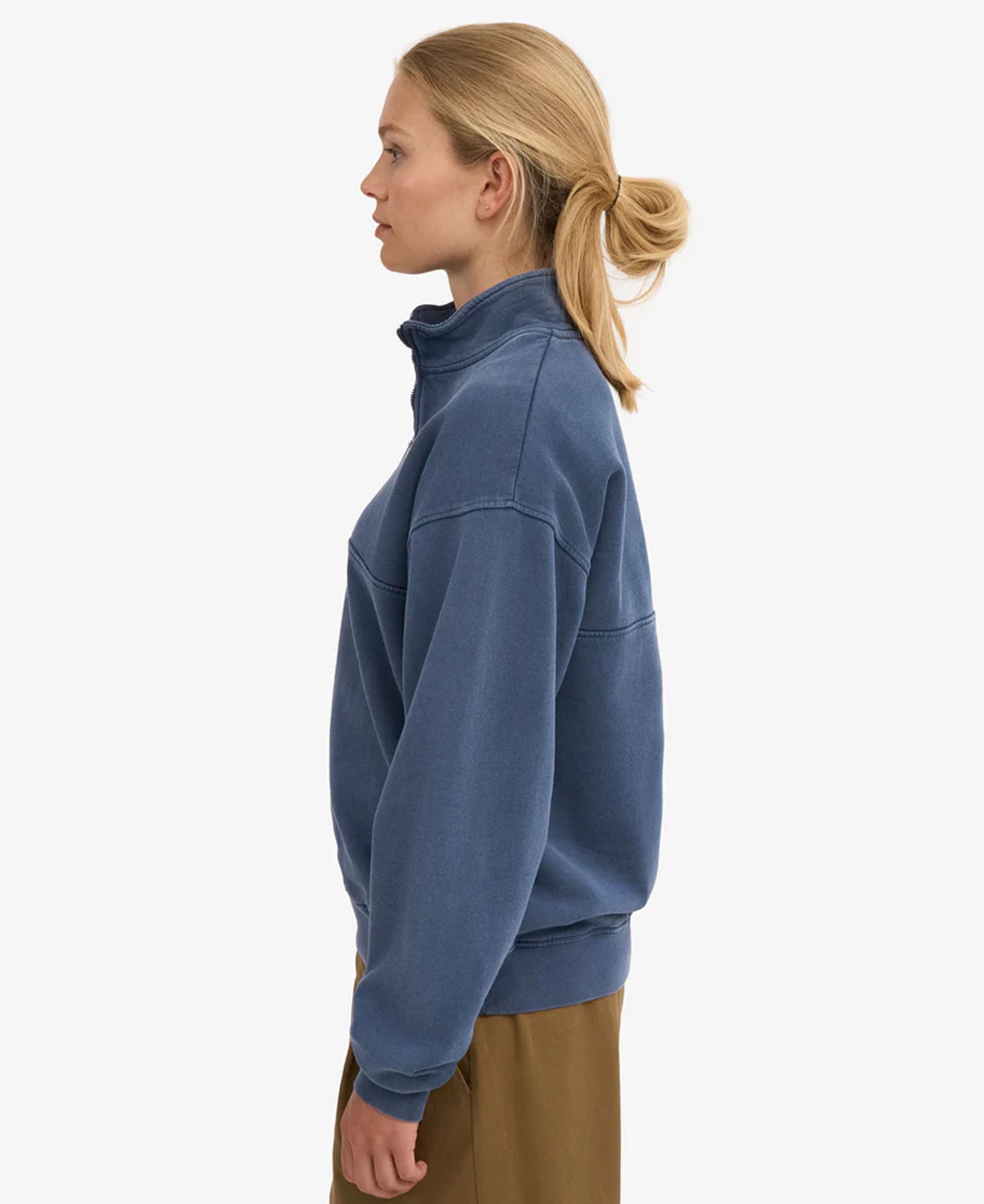 Organic Quarter Zip - Neptune Blue