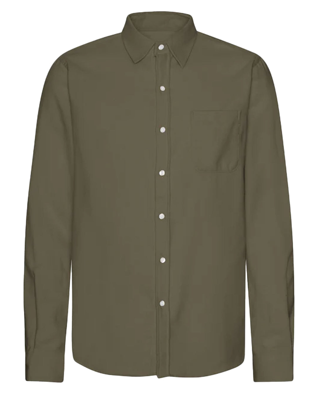 Organic Flannel Shirt - Dusty Olive