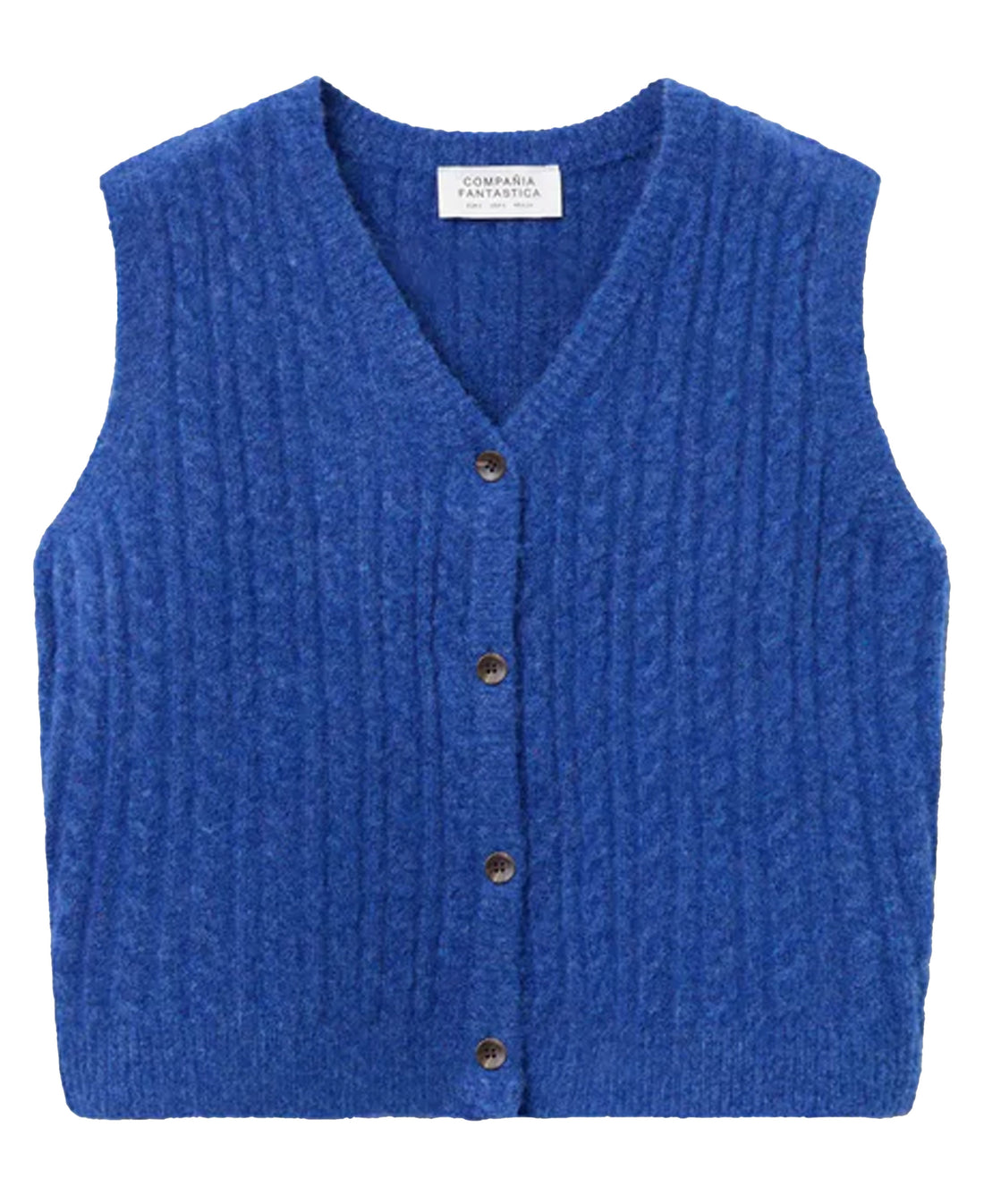 Knitted Vest - Blue