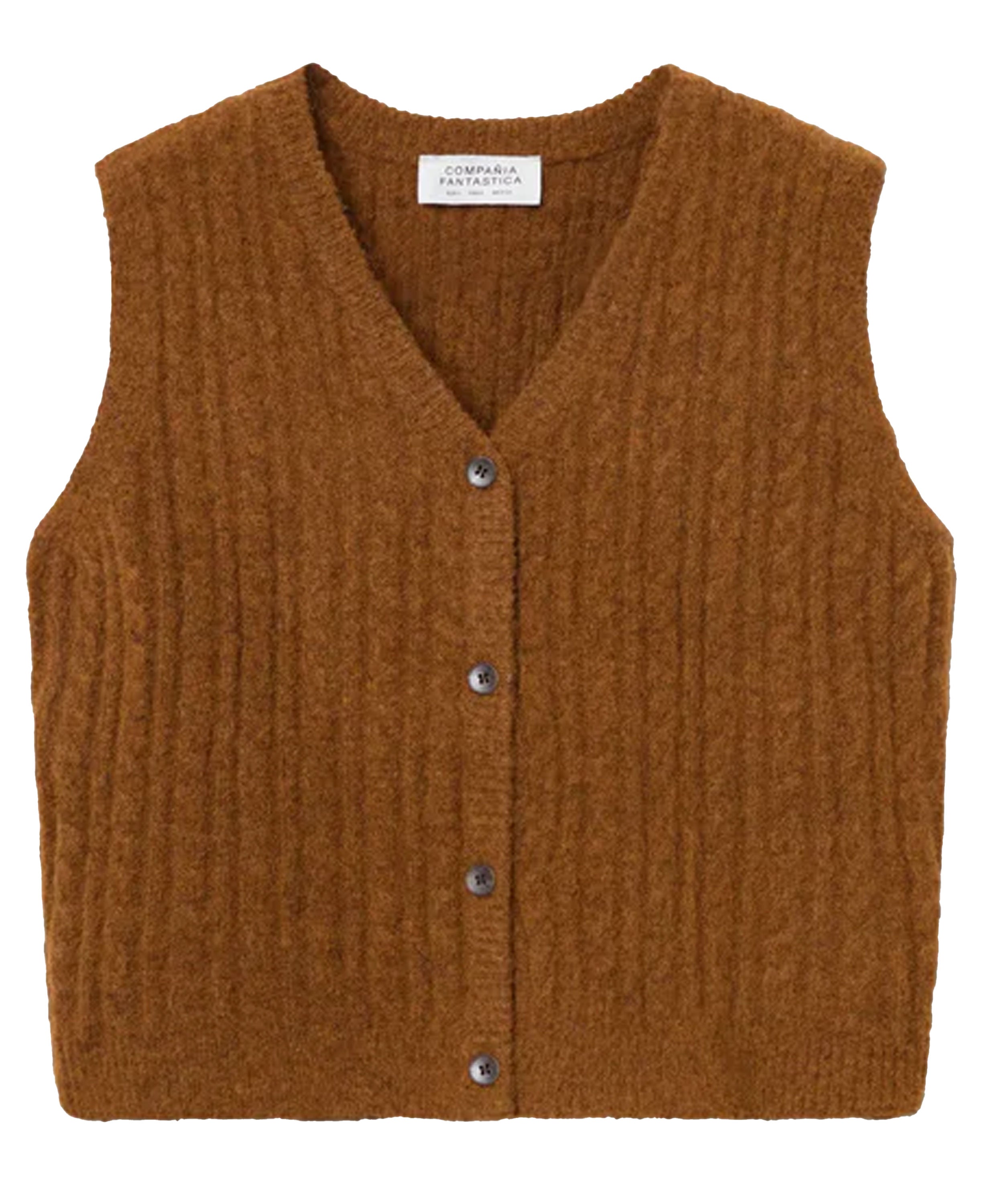 Plain Vest - Brown