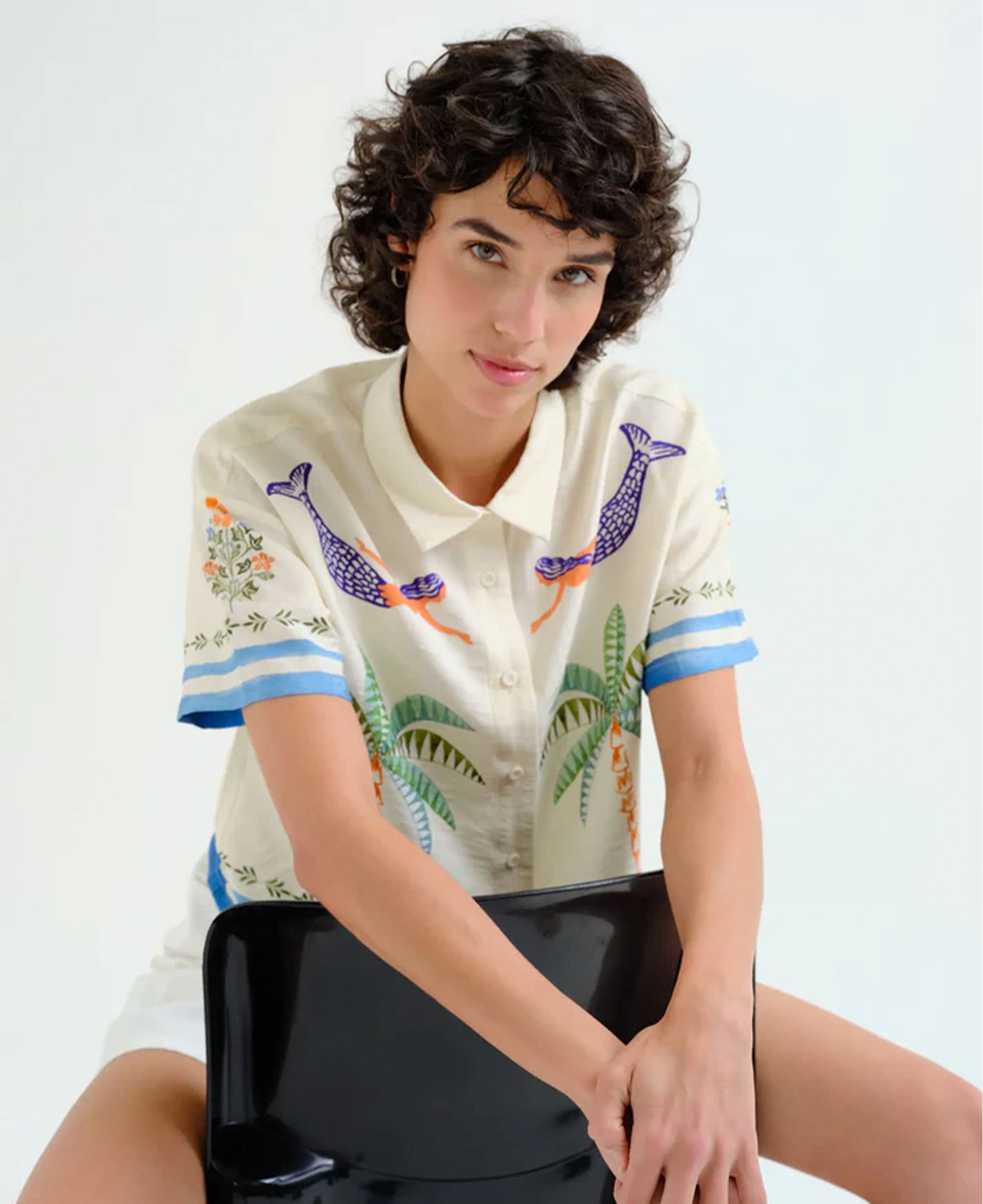 Palm And Mermaid Shirt - Conversational
