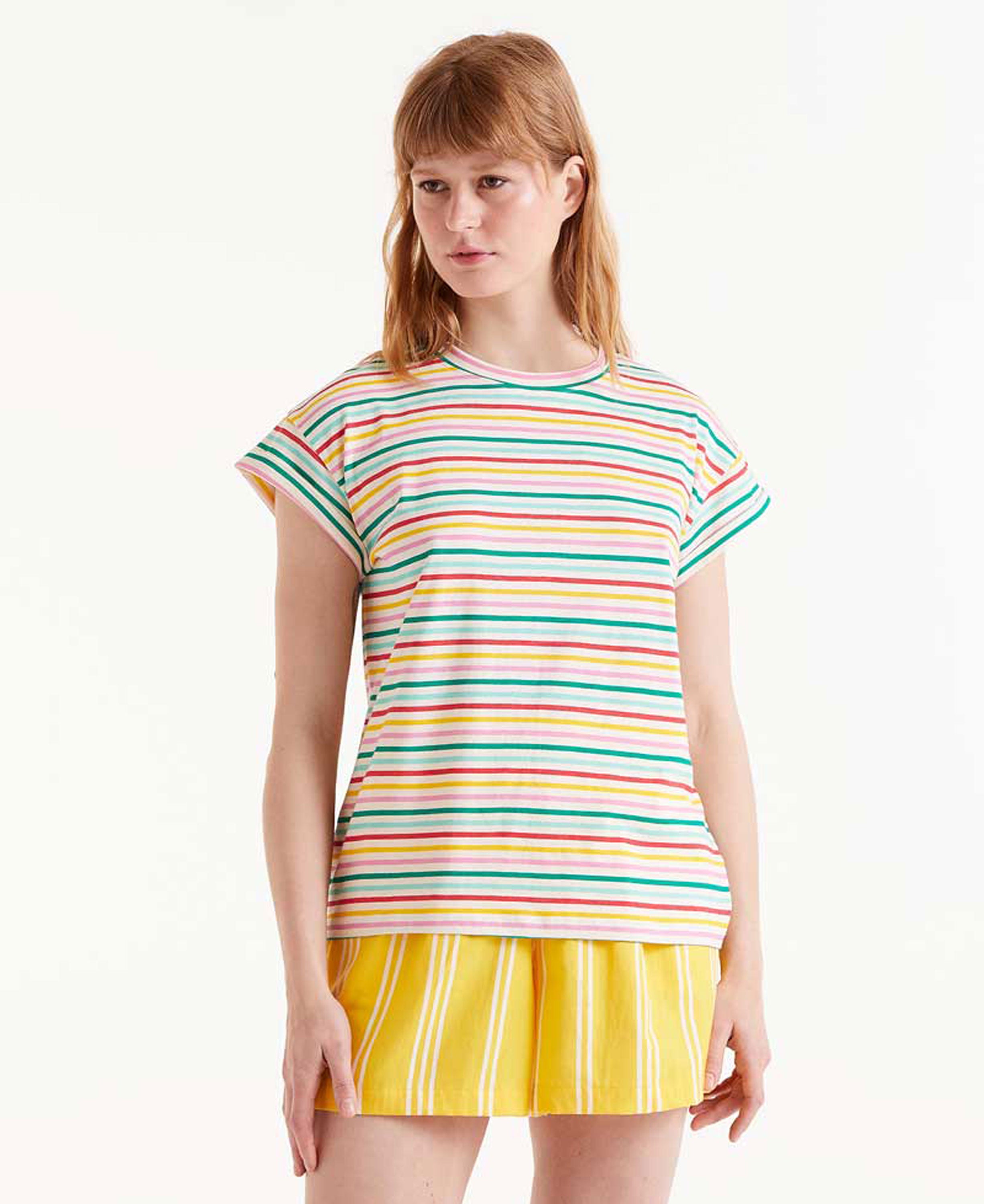 Soju Striped Print T-Shirt - Stripes 3