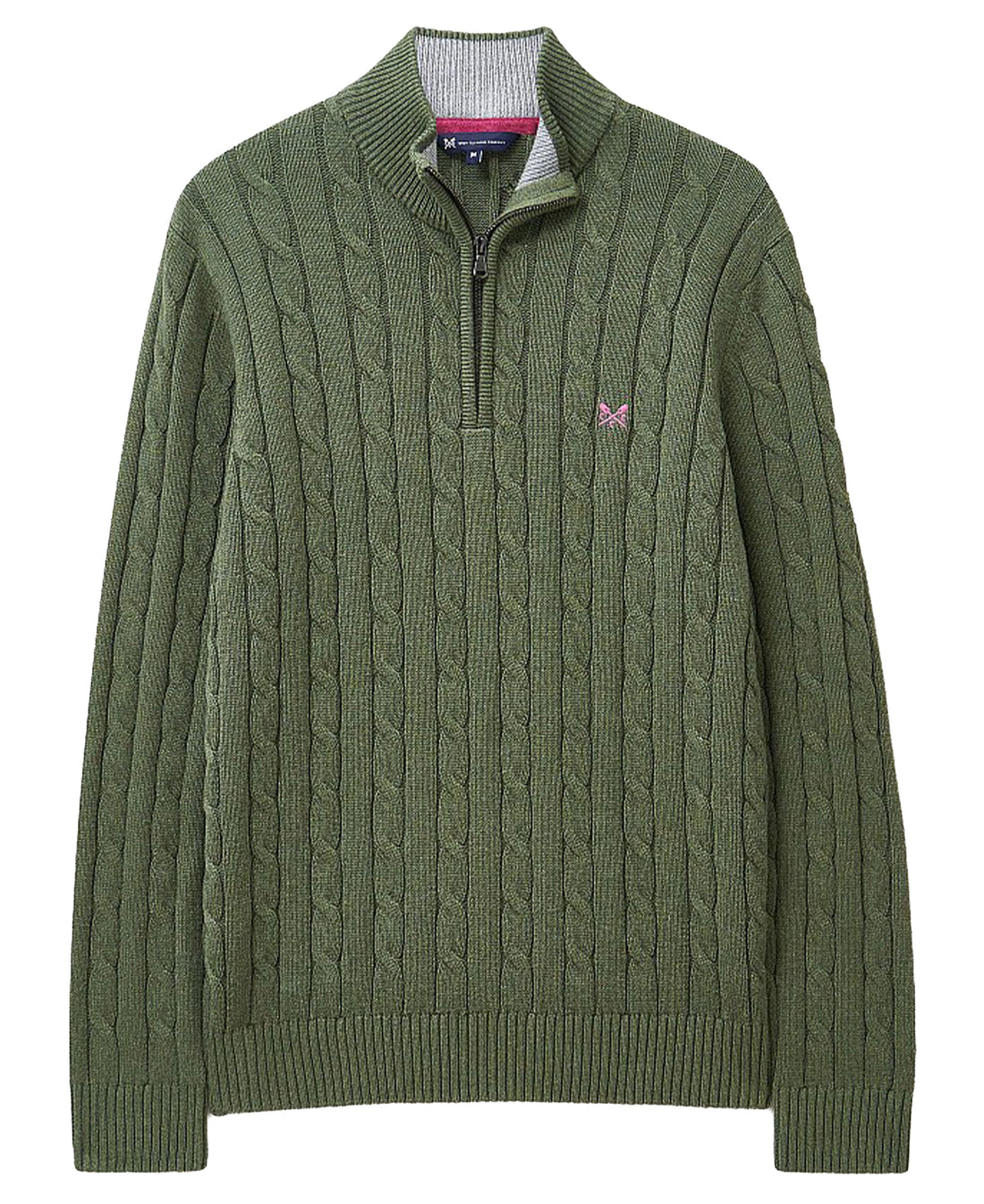Oarsman Cable 1/2 Zip - Thyme