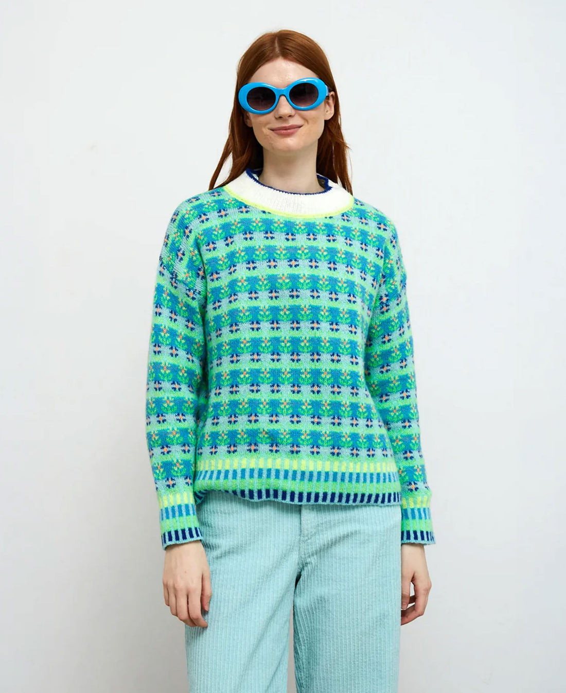 Blossom Fairisle Knit Jumper - Green