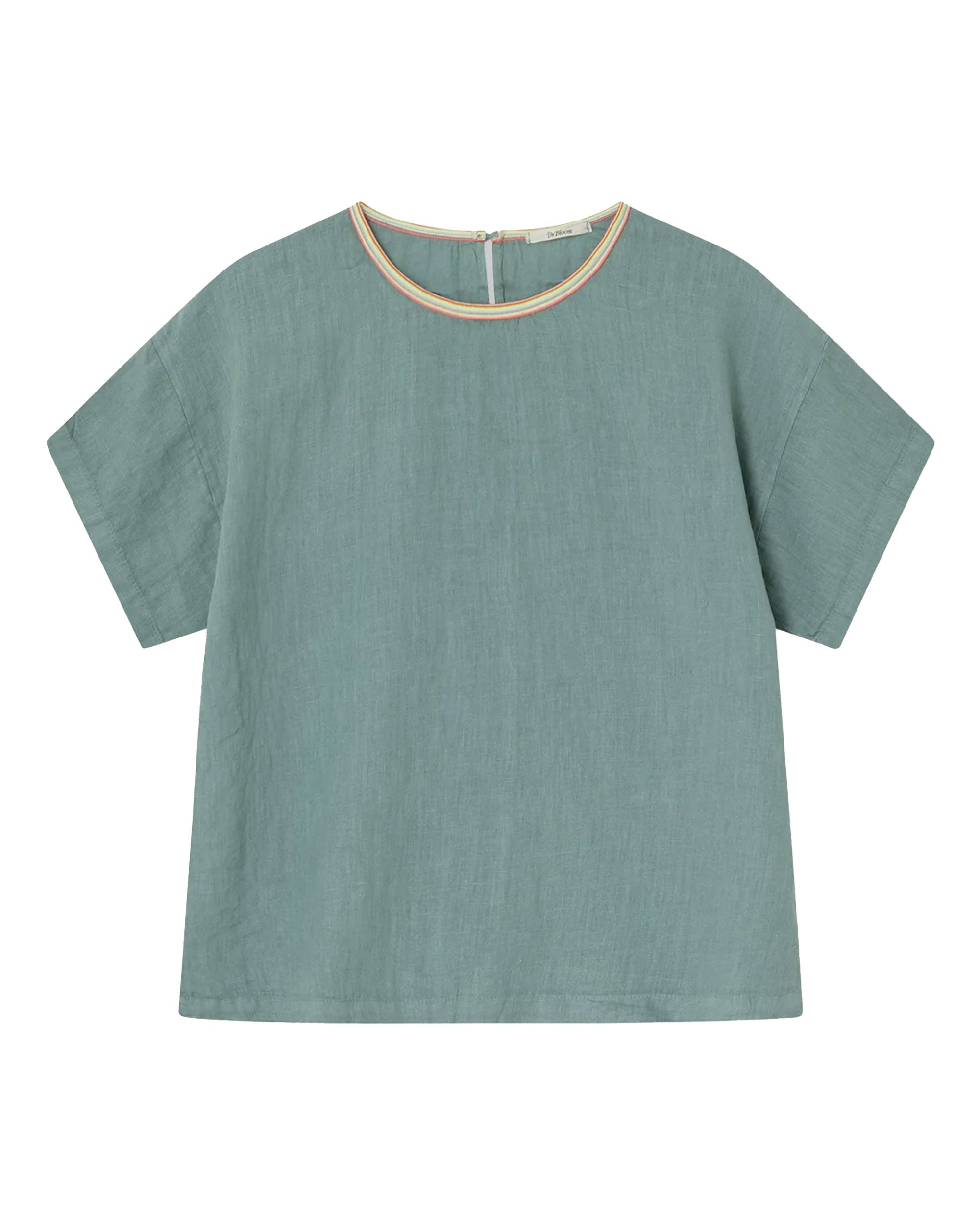Flake Linen Top - Verde Green