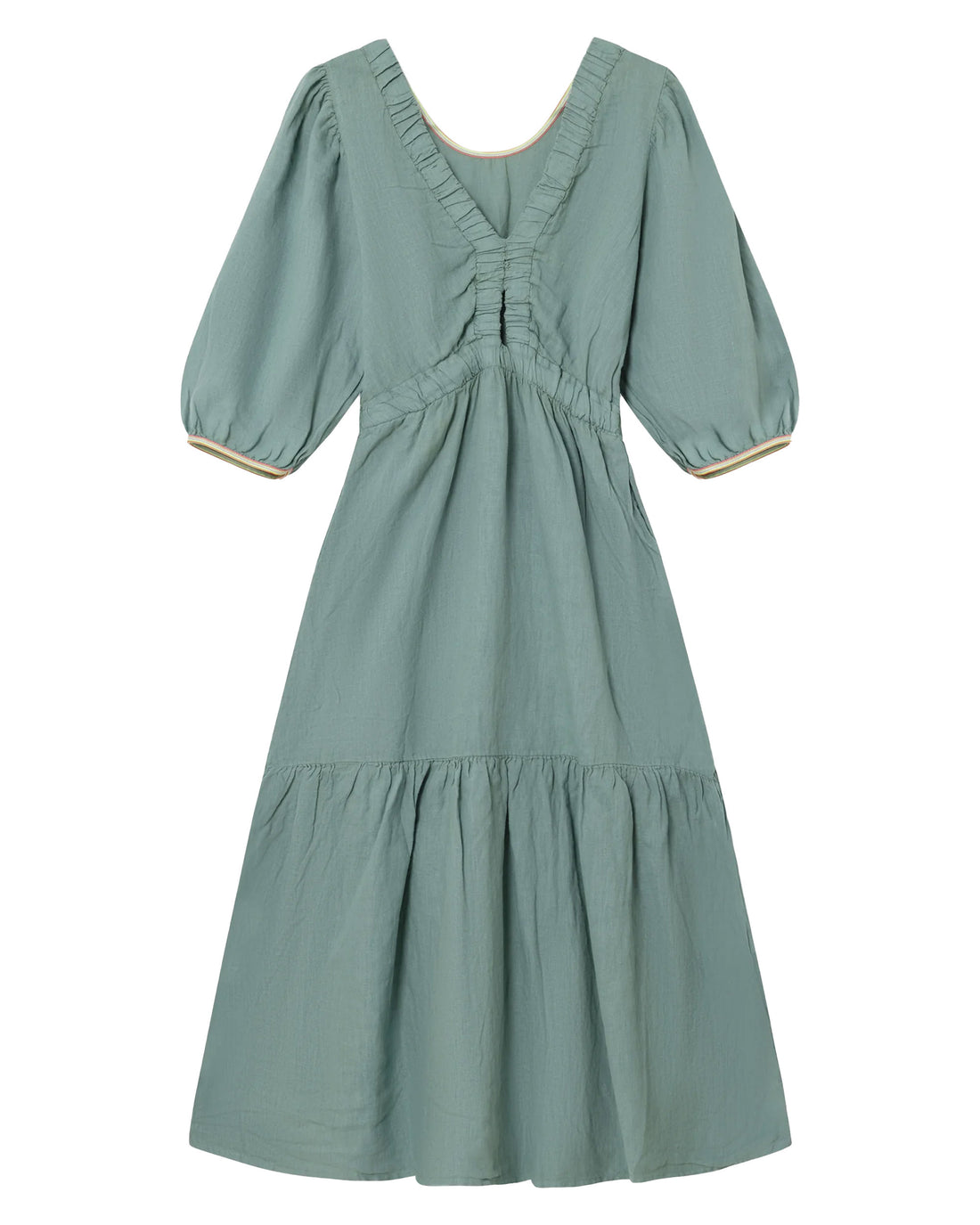 Joy Linen Dress - Verde Green