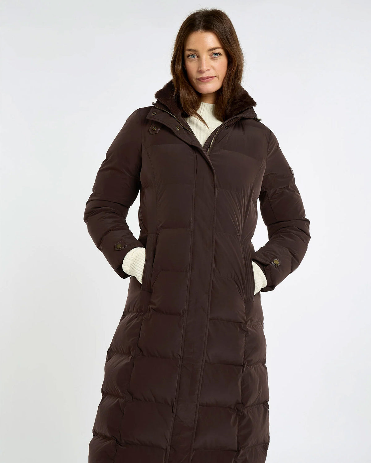 Aldborough Full Length Technical Down Jacket - Mahogany