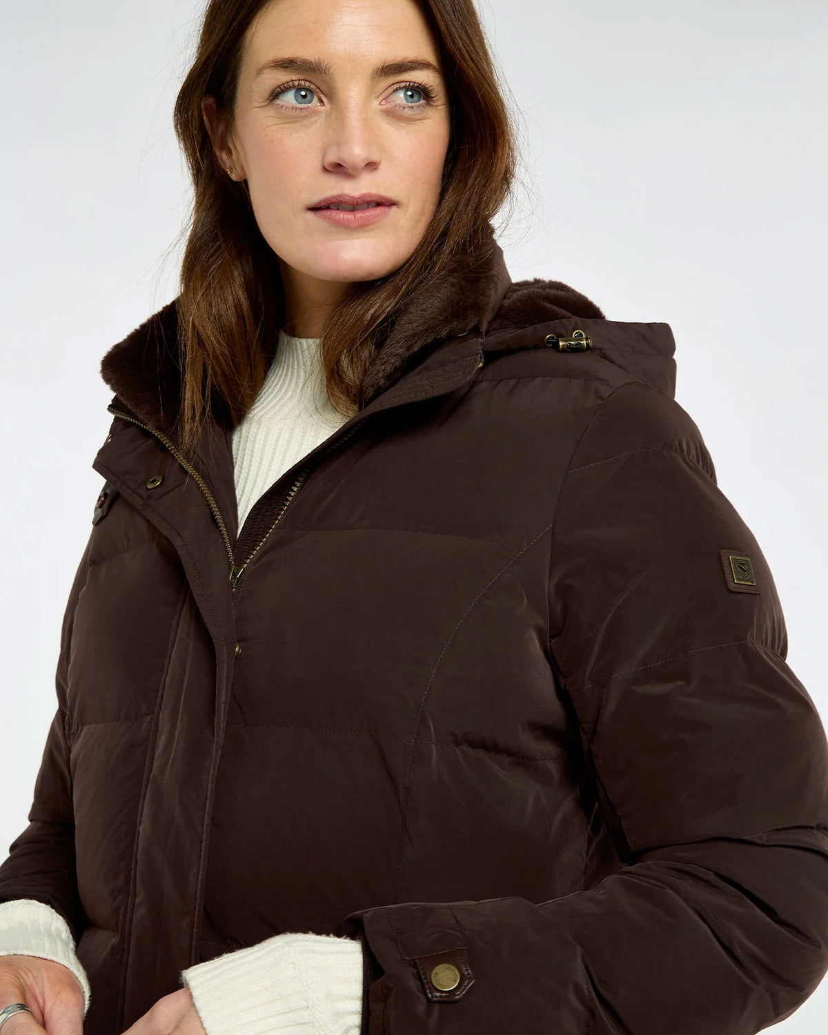Aldborough Full Length Technical Down Jacket - Mahogany