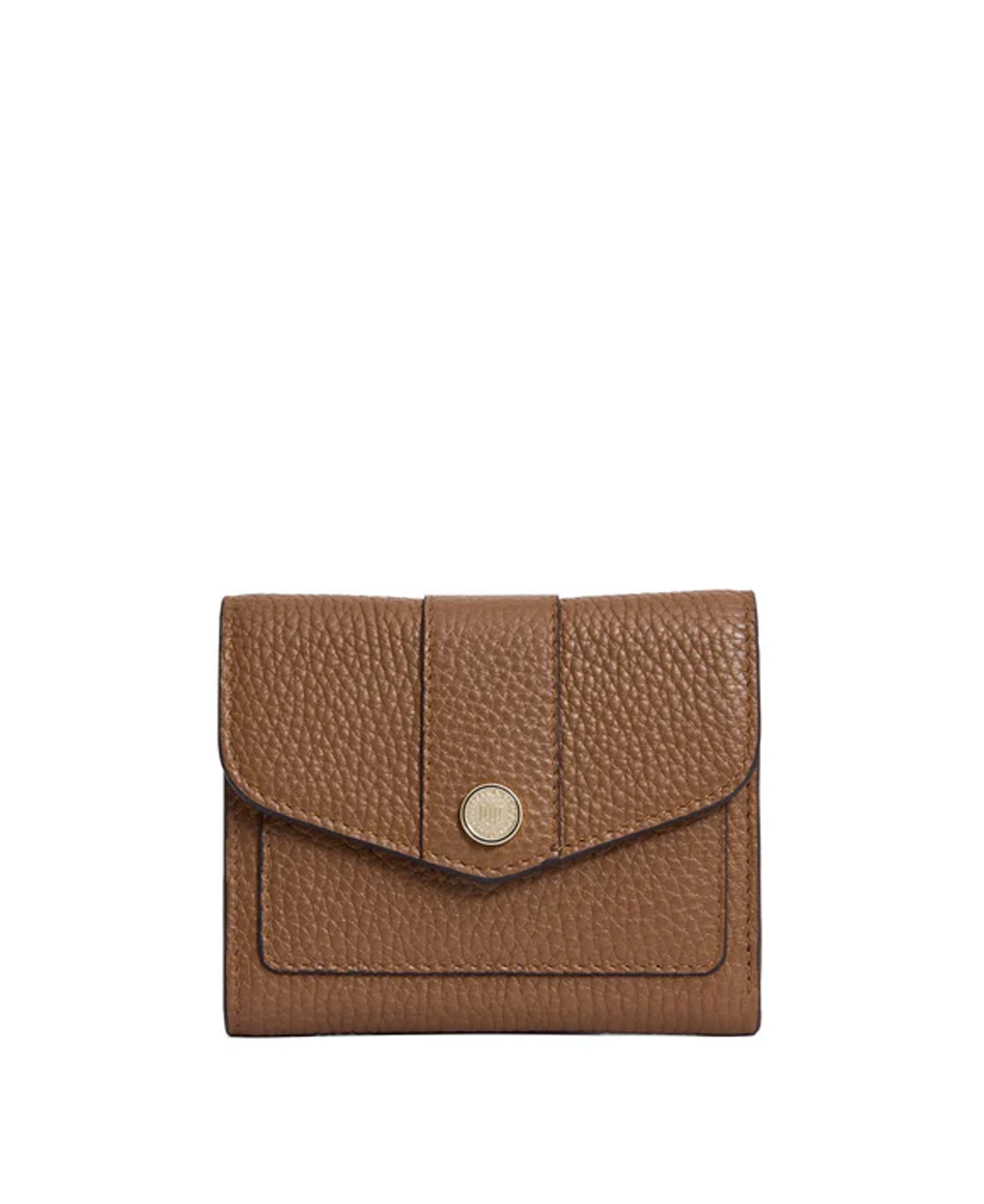 Langford Button Purse Leather - Tan