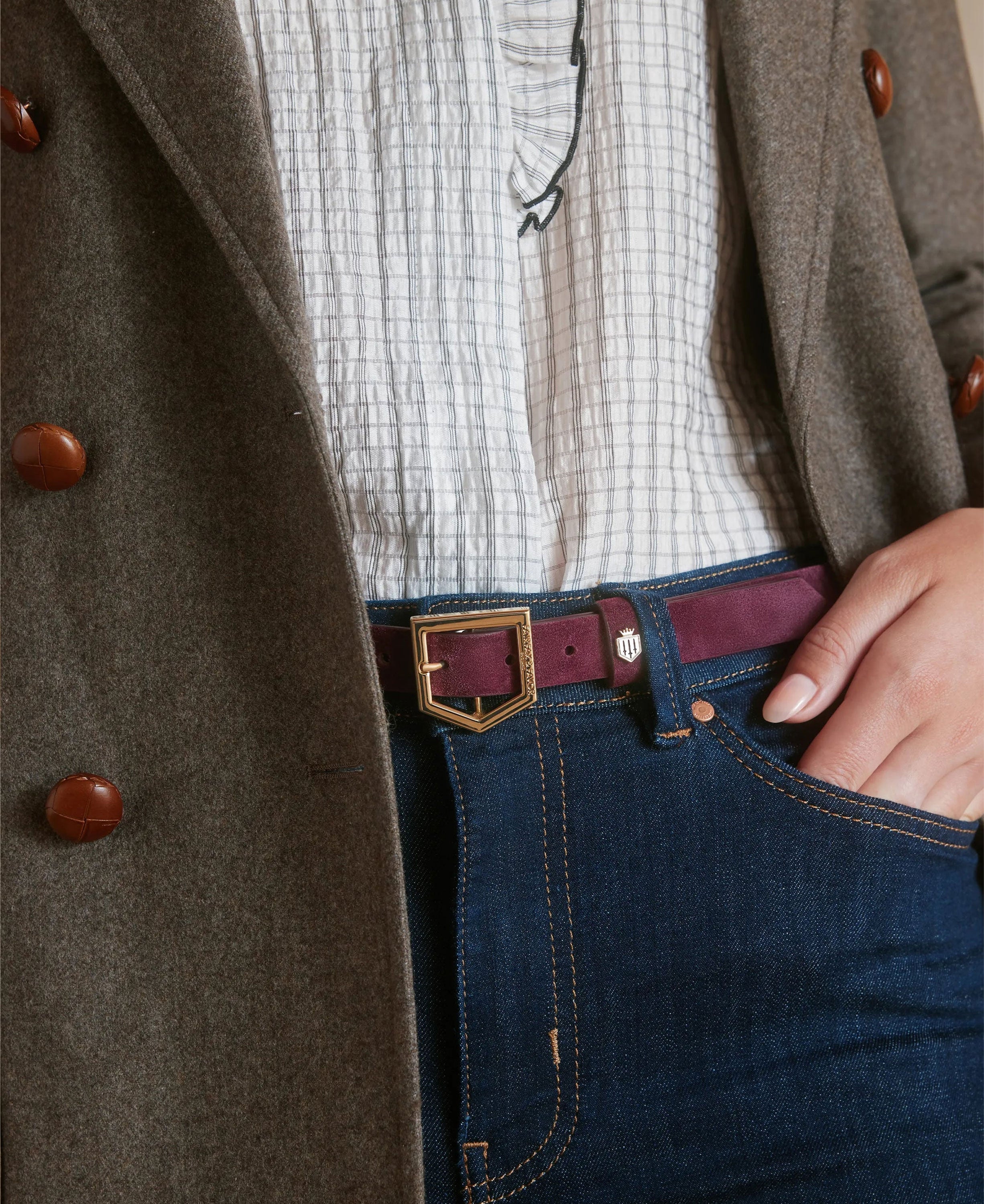 Sennowe Belt - Elderberry Suede