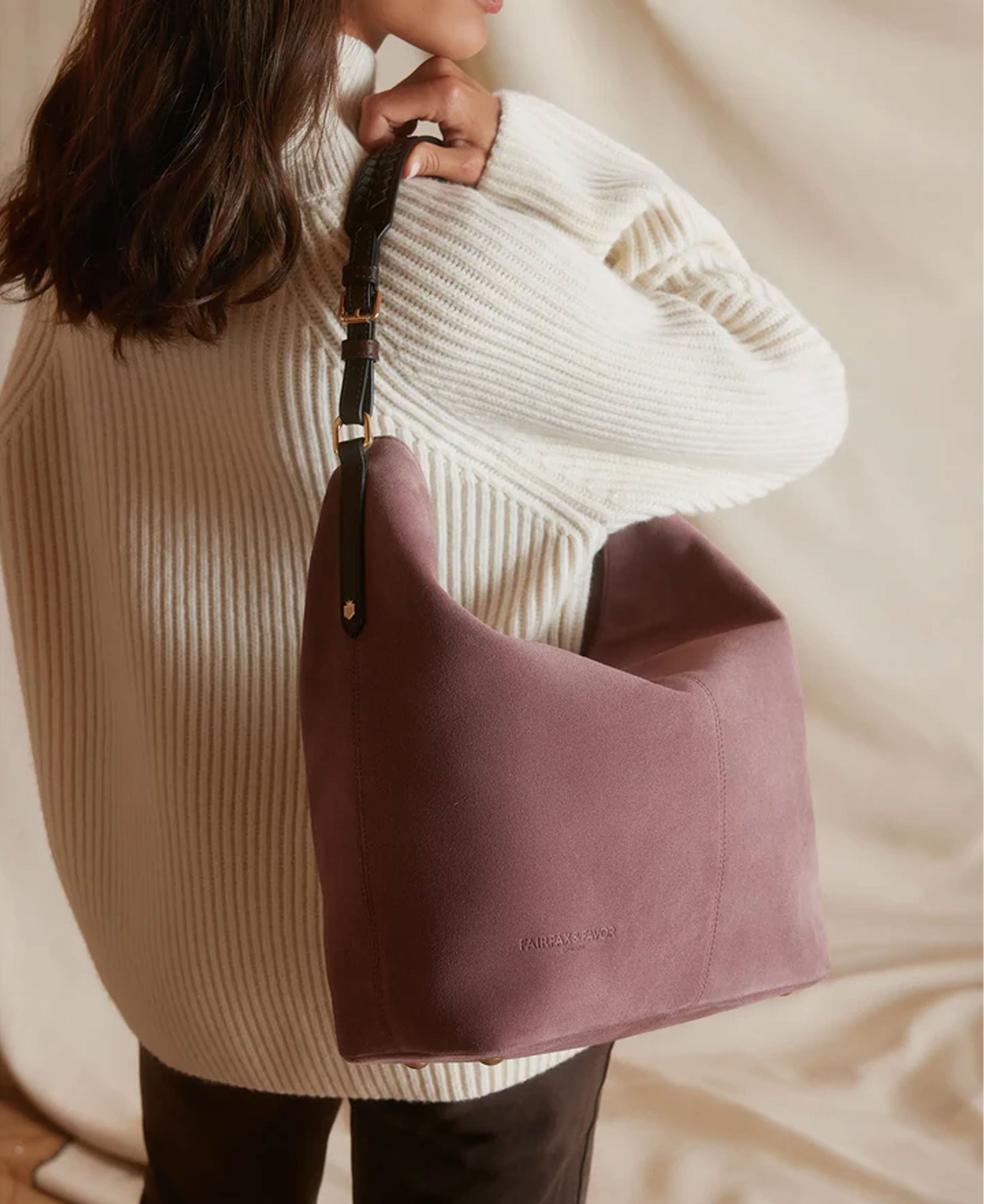 Tetbury Handbag - Heather Suede