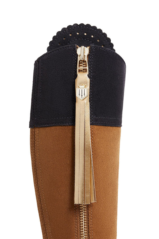 10 Year Anniversary Regina Heeled Boot - Tan/Navy