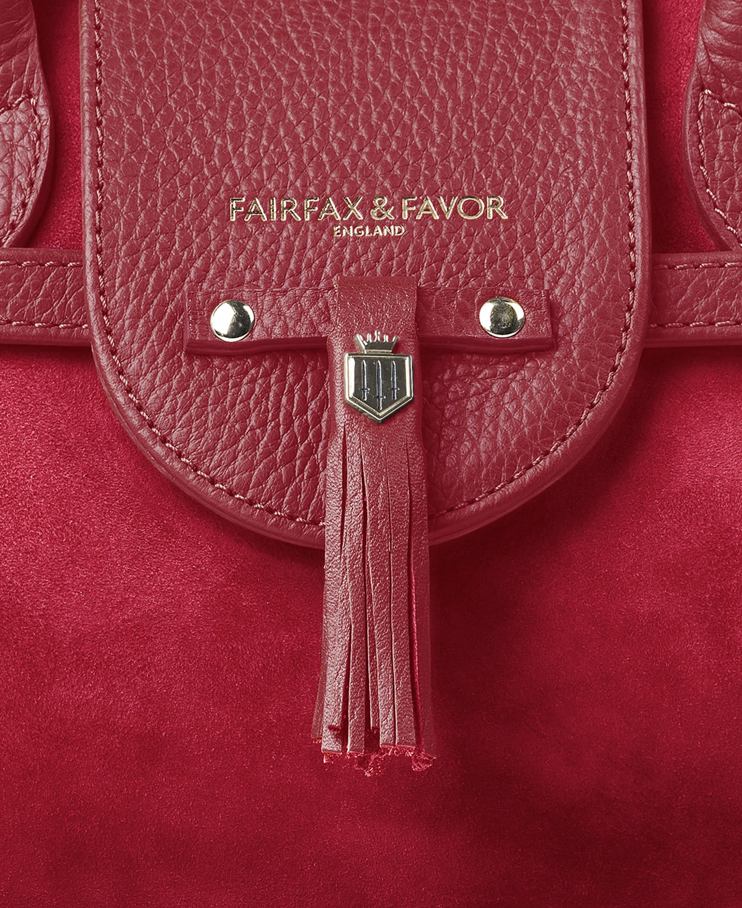 Mini Windsor Handbag - Cherry Suede