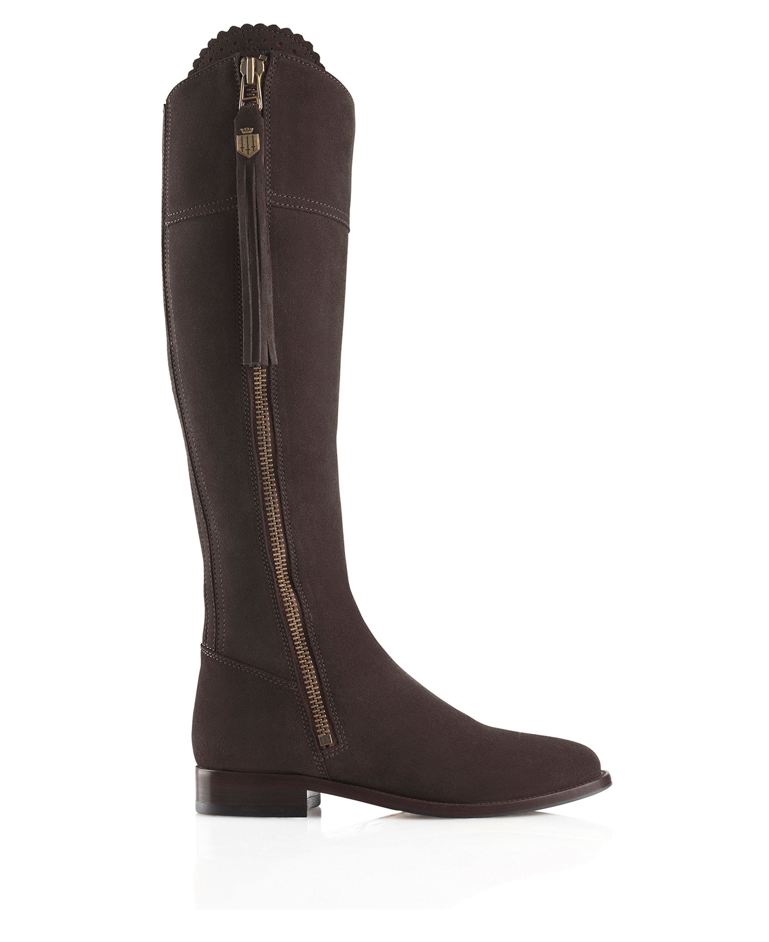 Fairfax & Favor Regina Boot (Flat) - Sporting Fit - Mahogany Leather