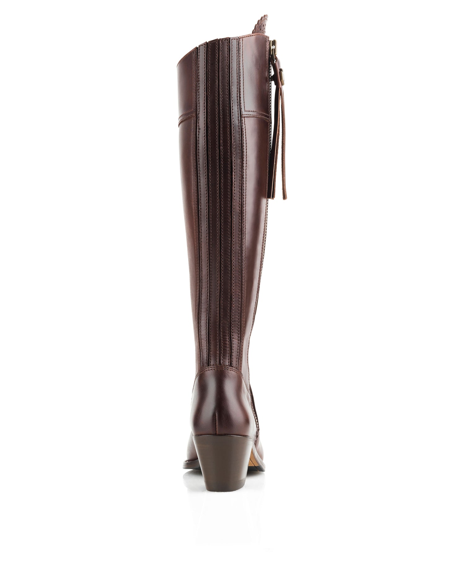 Regina Heeled Boot - Mahogany Leather