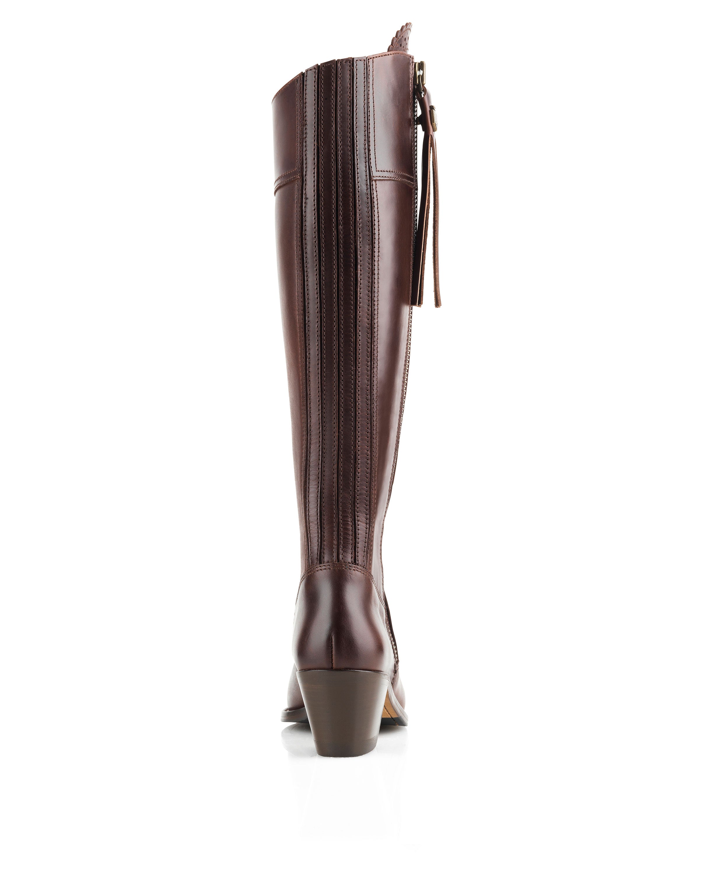 Regina Heeled Boot - Mahogany Leather