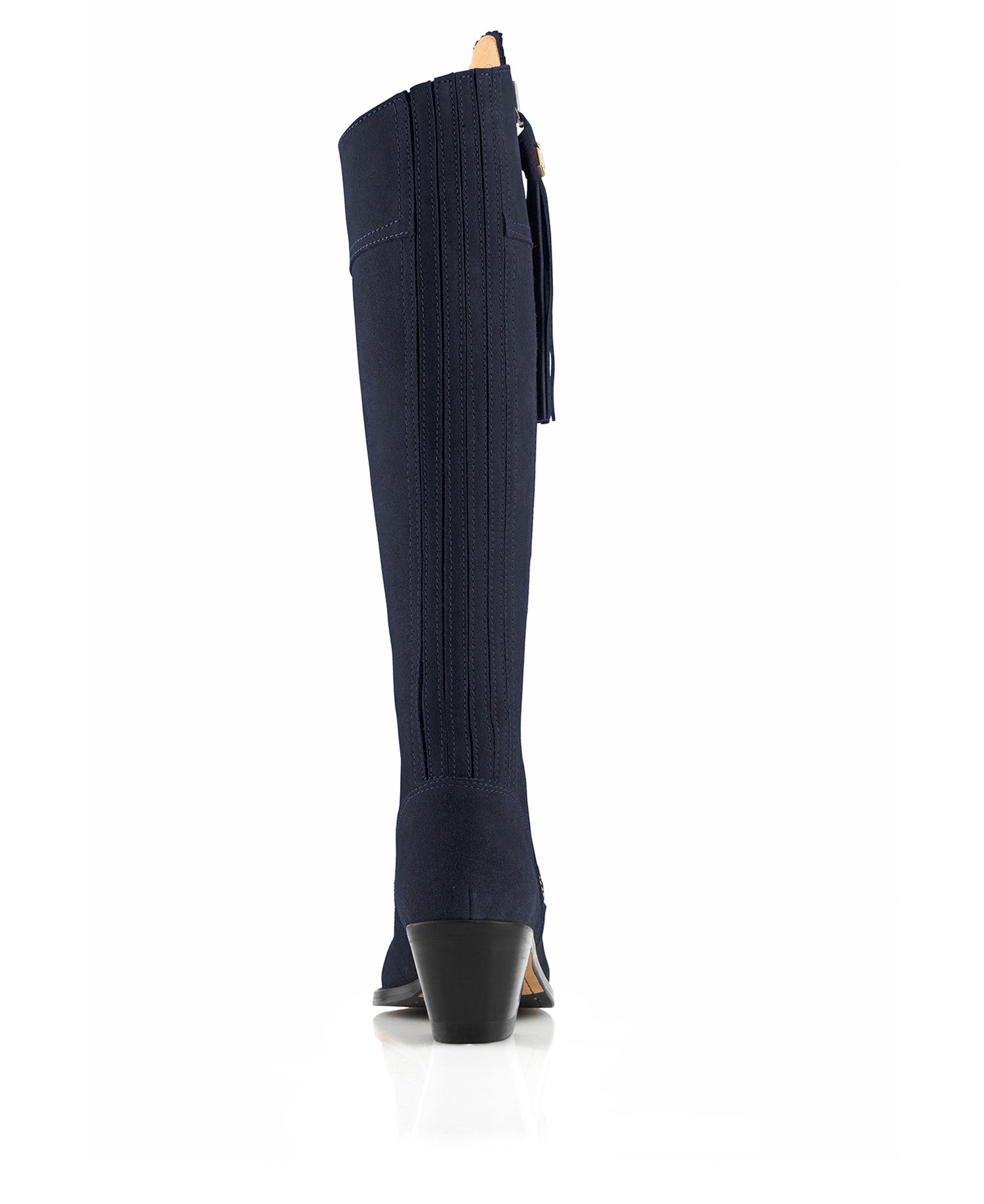 Regina Heeled Boot - Navy